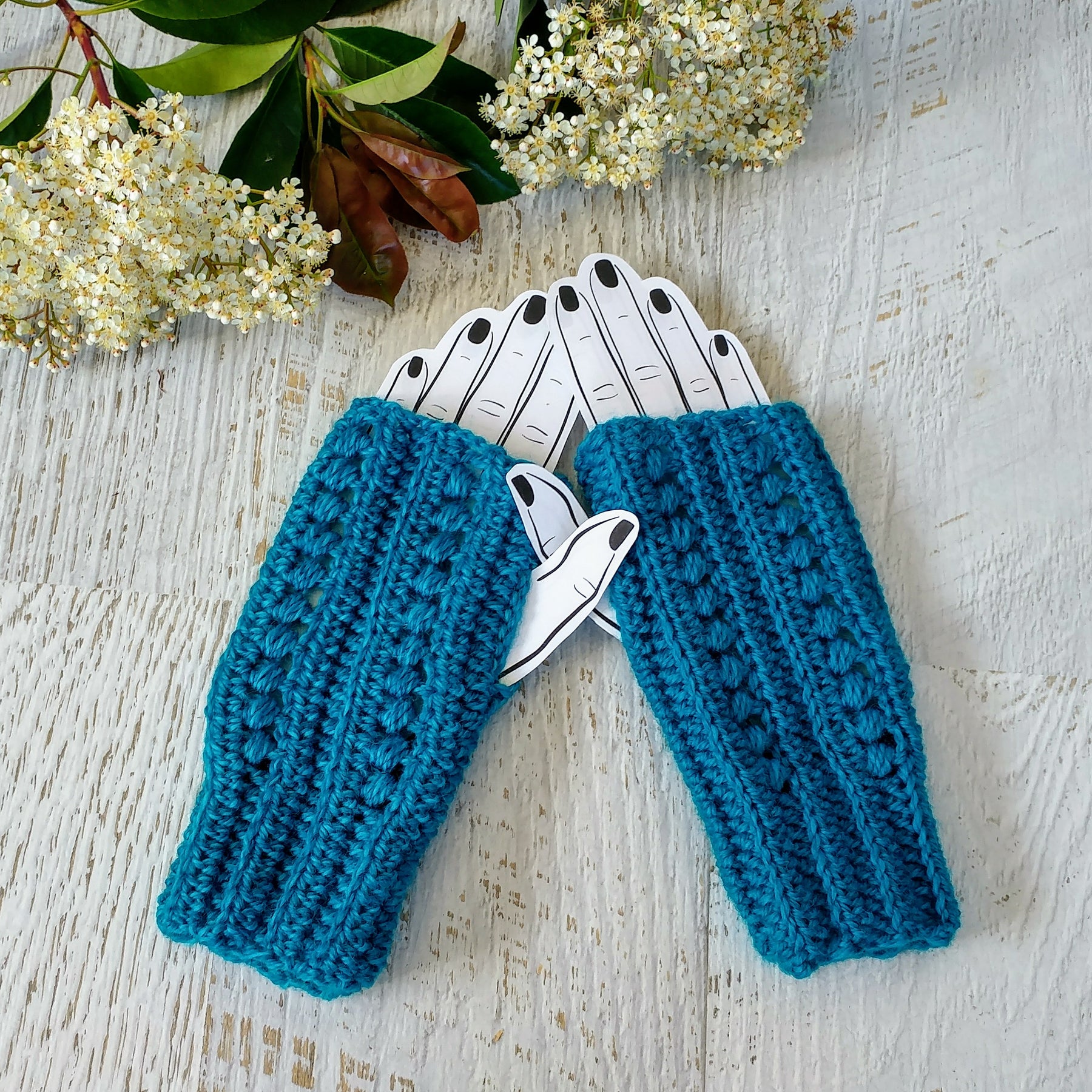 DIGITAL DOWNLOAD | Crochet Pattern | Stormy Days Handwarmers