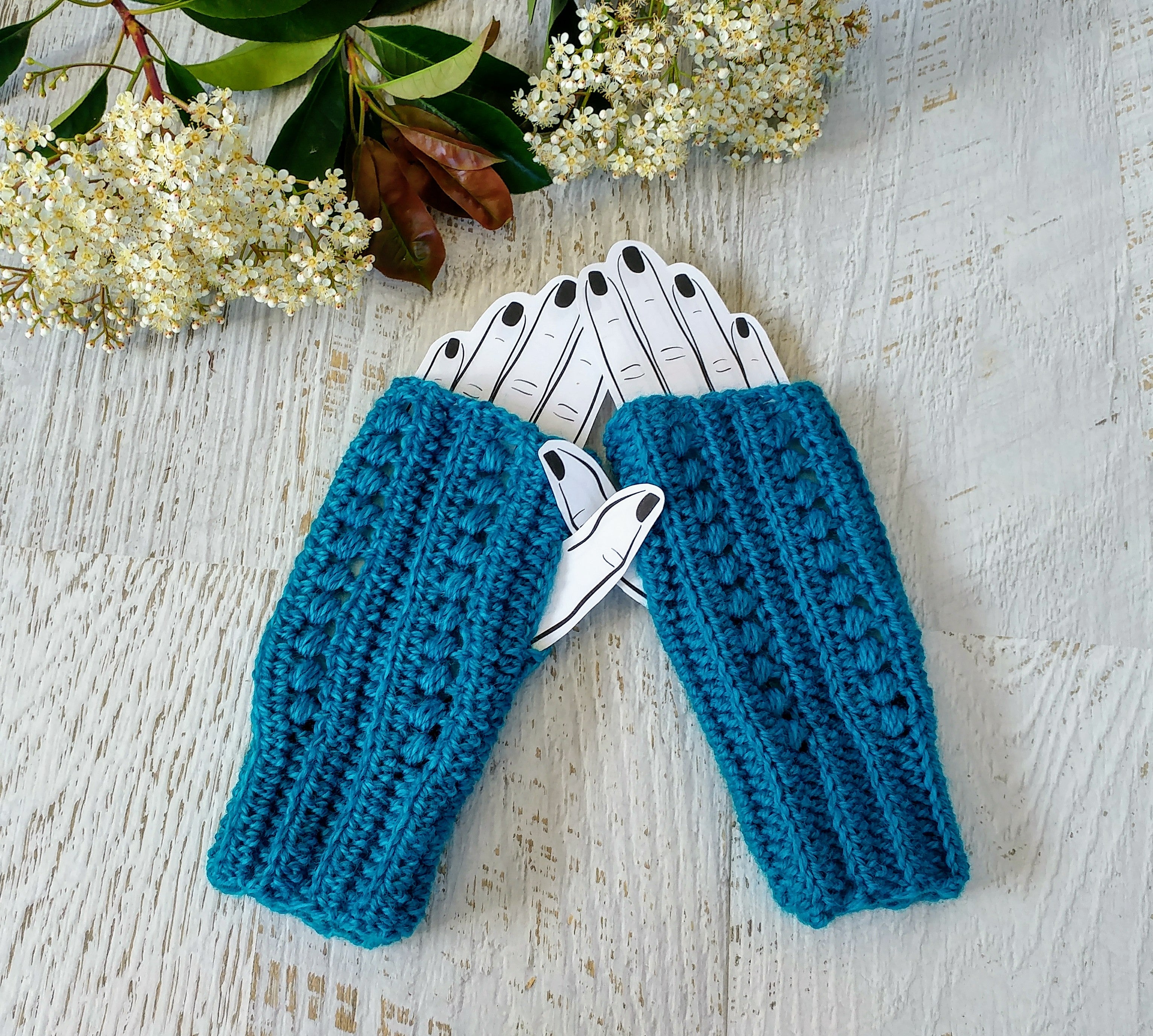 DIGITAL DOWNLOAD | Crochet Pattern | Stormy Days Handwarmers