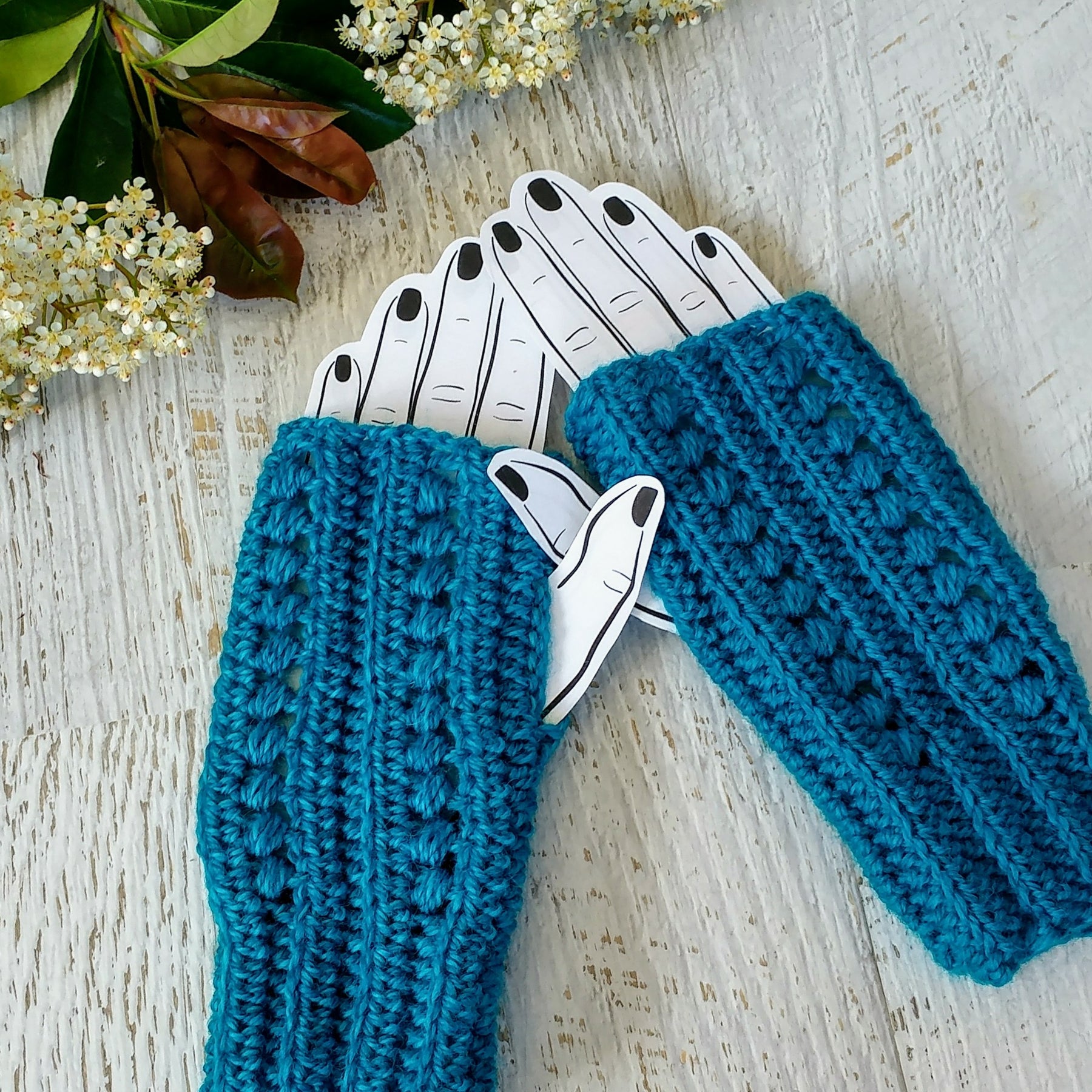 DIGITAL DOWNLOAD | Crochet Pattern | Stormy Days Handwarmers