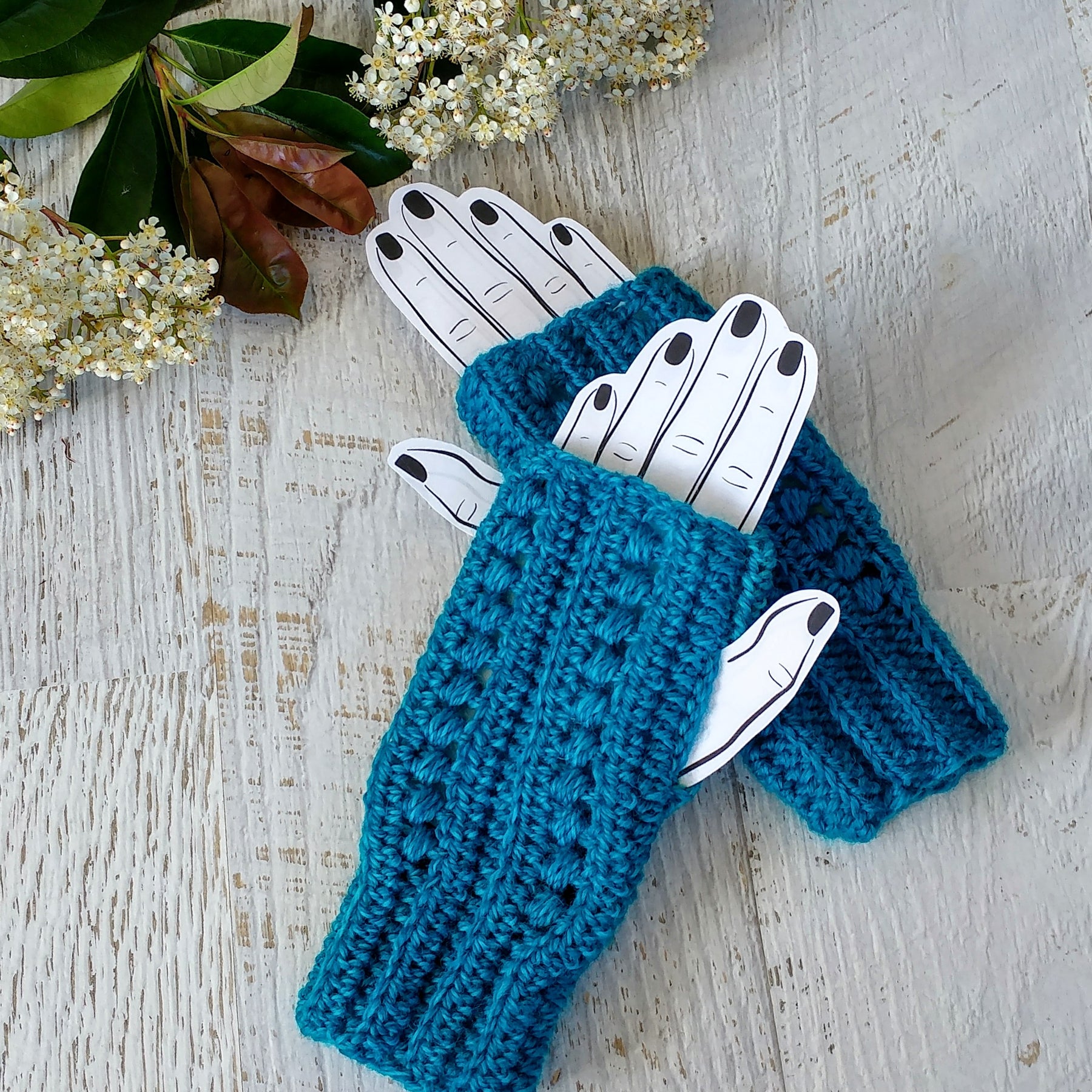 DIGITAL DOWNLOAD | Crochet Pattern | Stormy Days Handwarmers