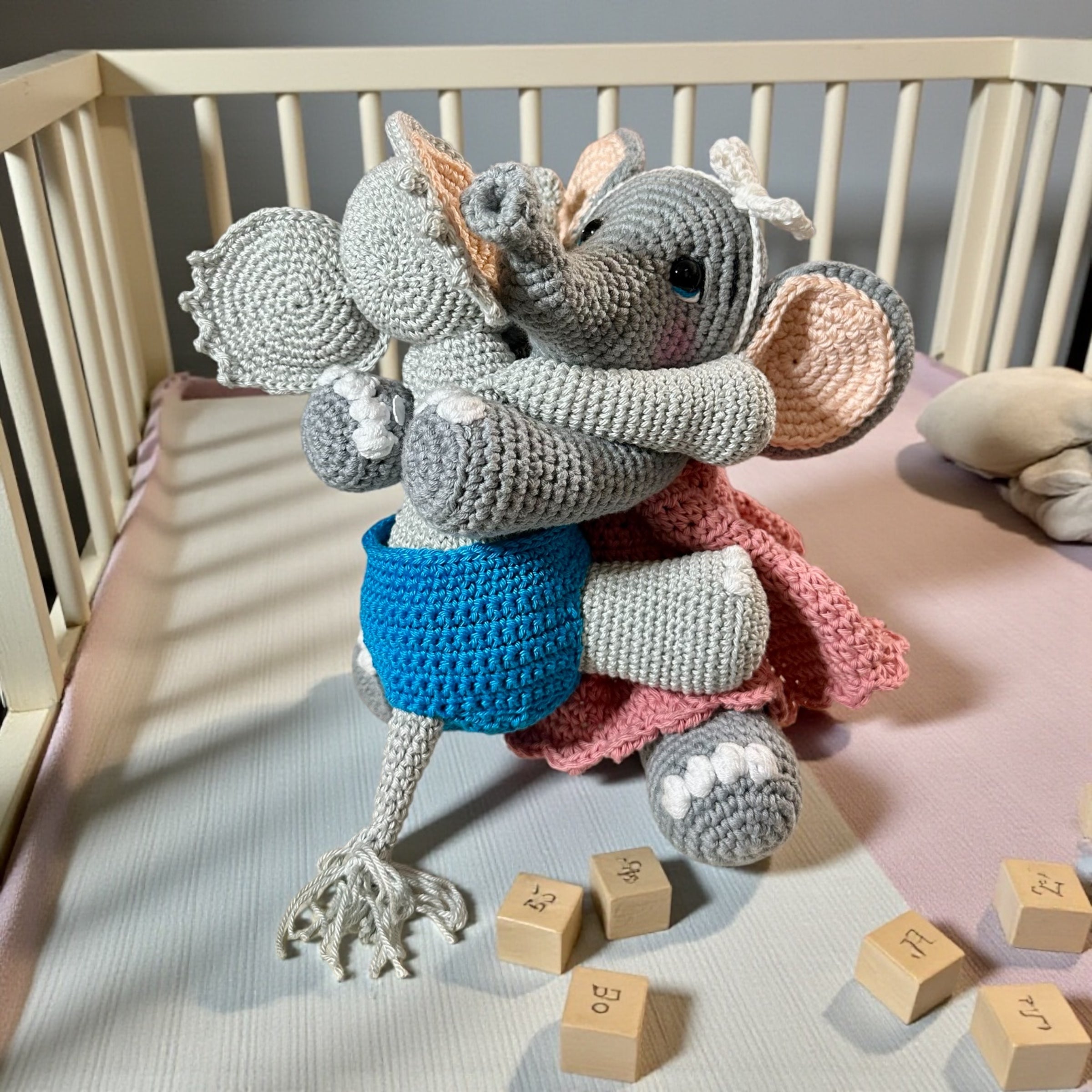Crochet Elephant – Handmade Sibling Love