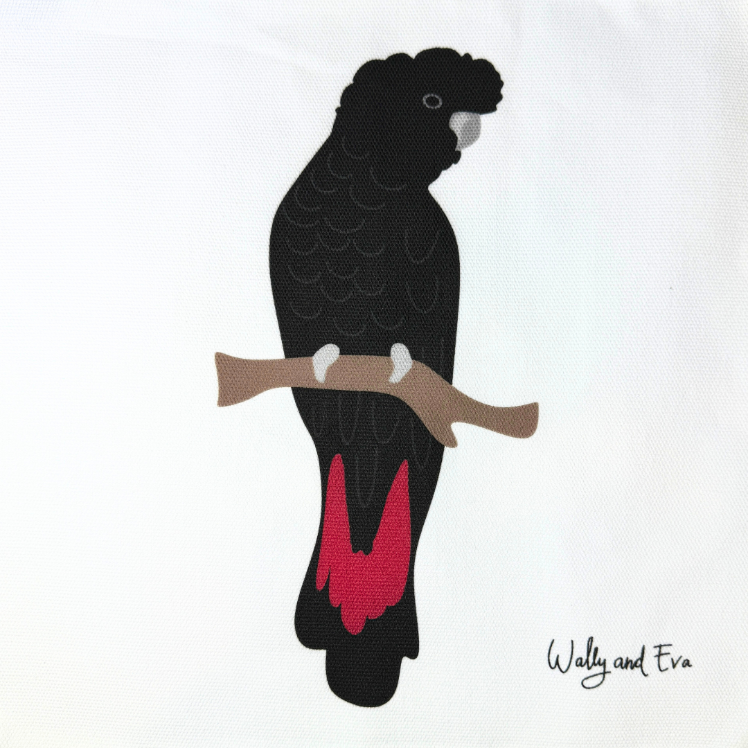 Australian Red Tailed Black Cockatoo 100% Cotton Tote Bag