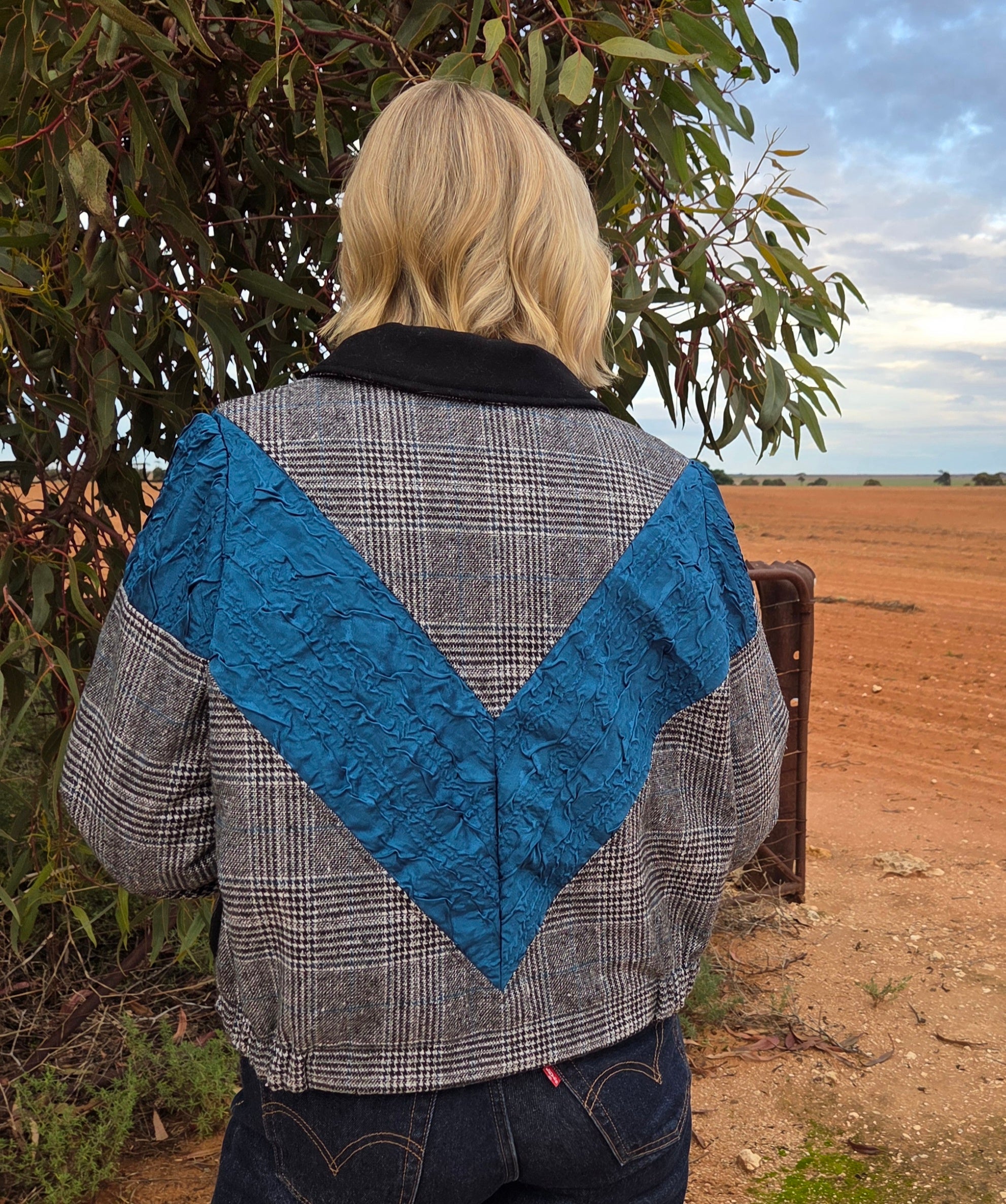 Blue Lagoon - Retro Bomber jacket - S/M