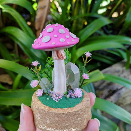 Enchanted Pink Mushroom Dome