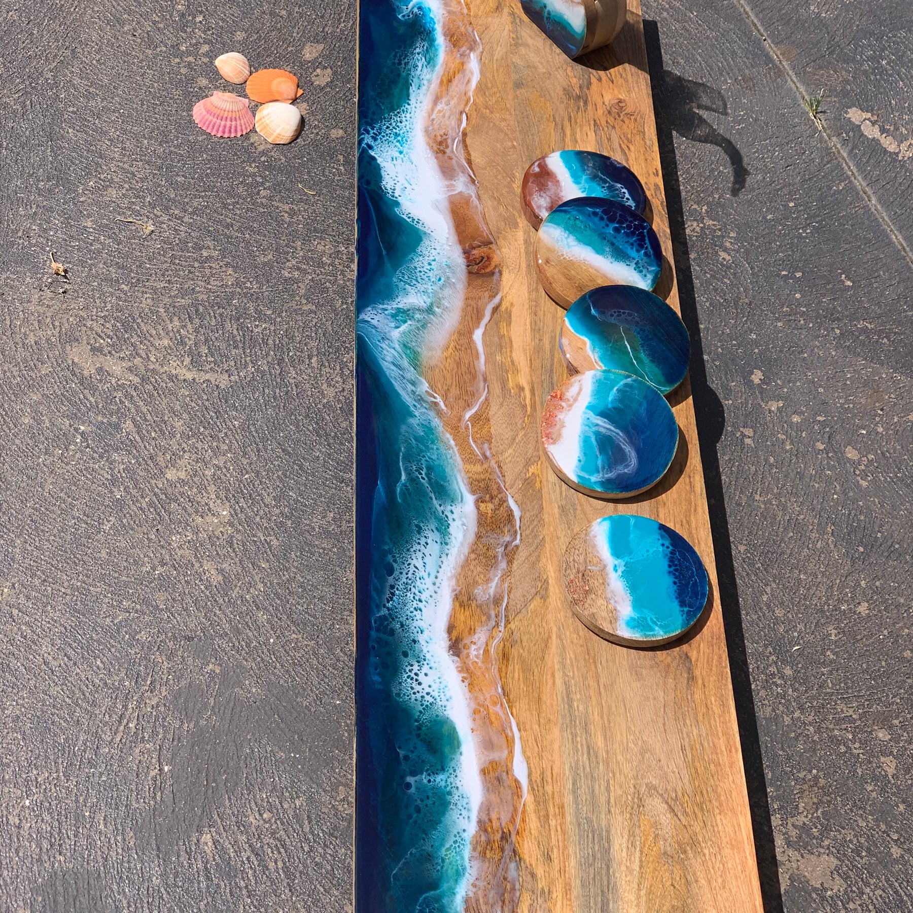 Serving board | grazing board | ocean | charcuterie board | home decor | Made to Order 3-4 Weeks