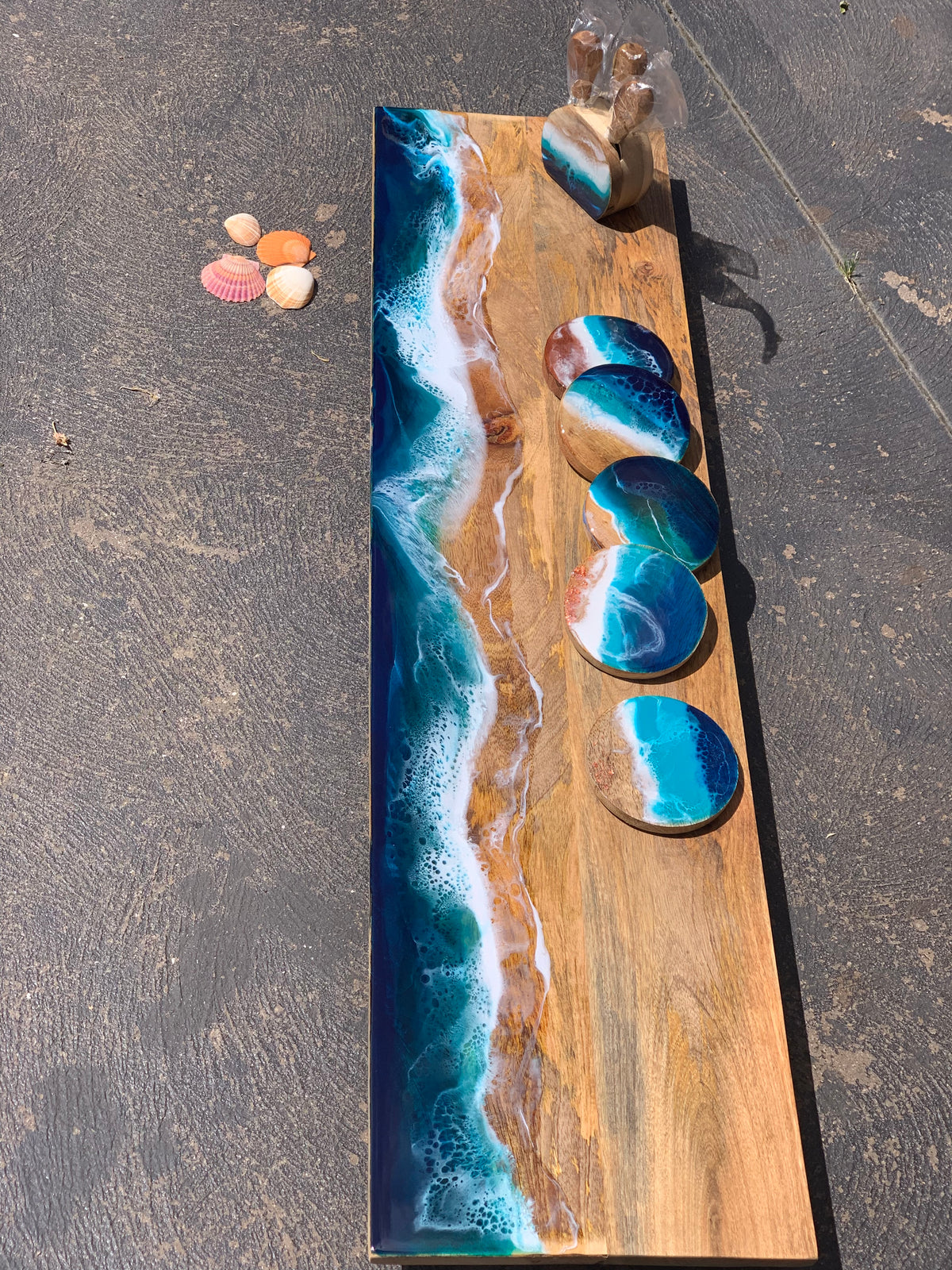 Serving board | grazing board | ocean | charcuterie board | home decor | Made to Order 3-4 Weeks