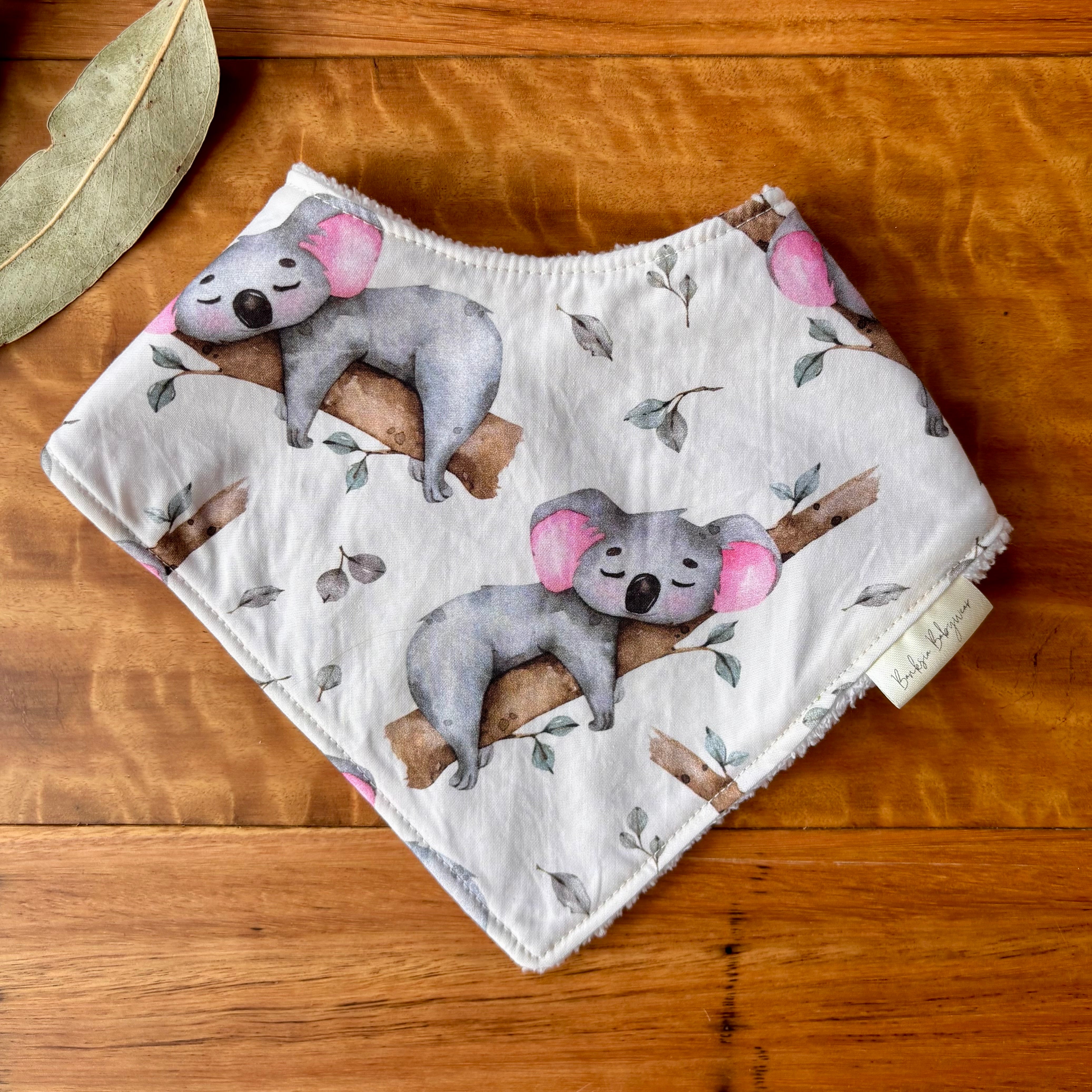 Australiana Baby Bib Set | Just Hanging Koalas | Ready to Ship