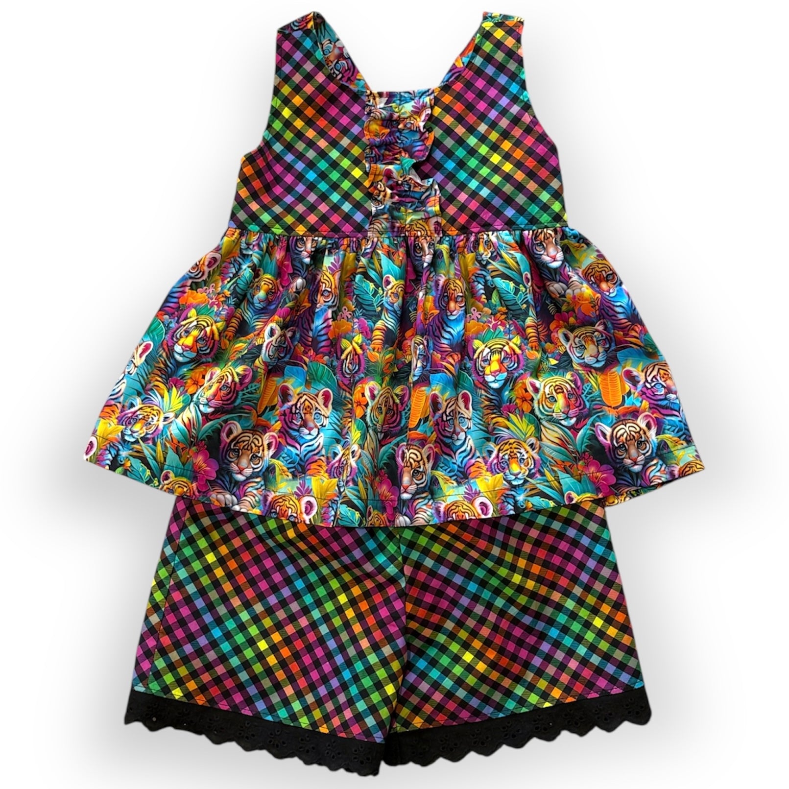 SIZE 6 Rainbow Tigers LOLA Top and Shorts SET
