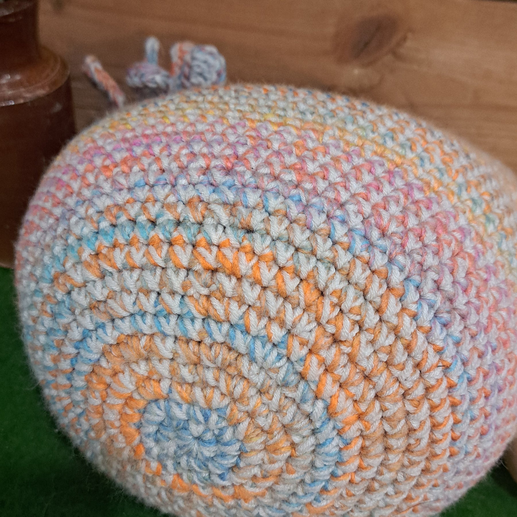 Crochet chicken pillow/cushion/toy/ pastel colours