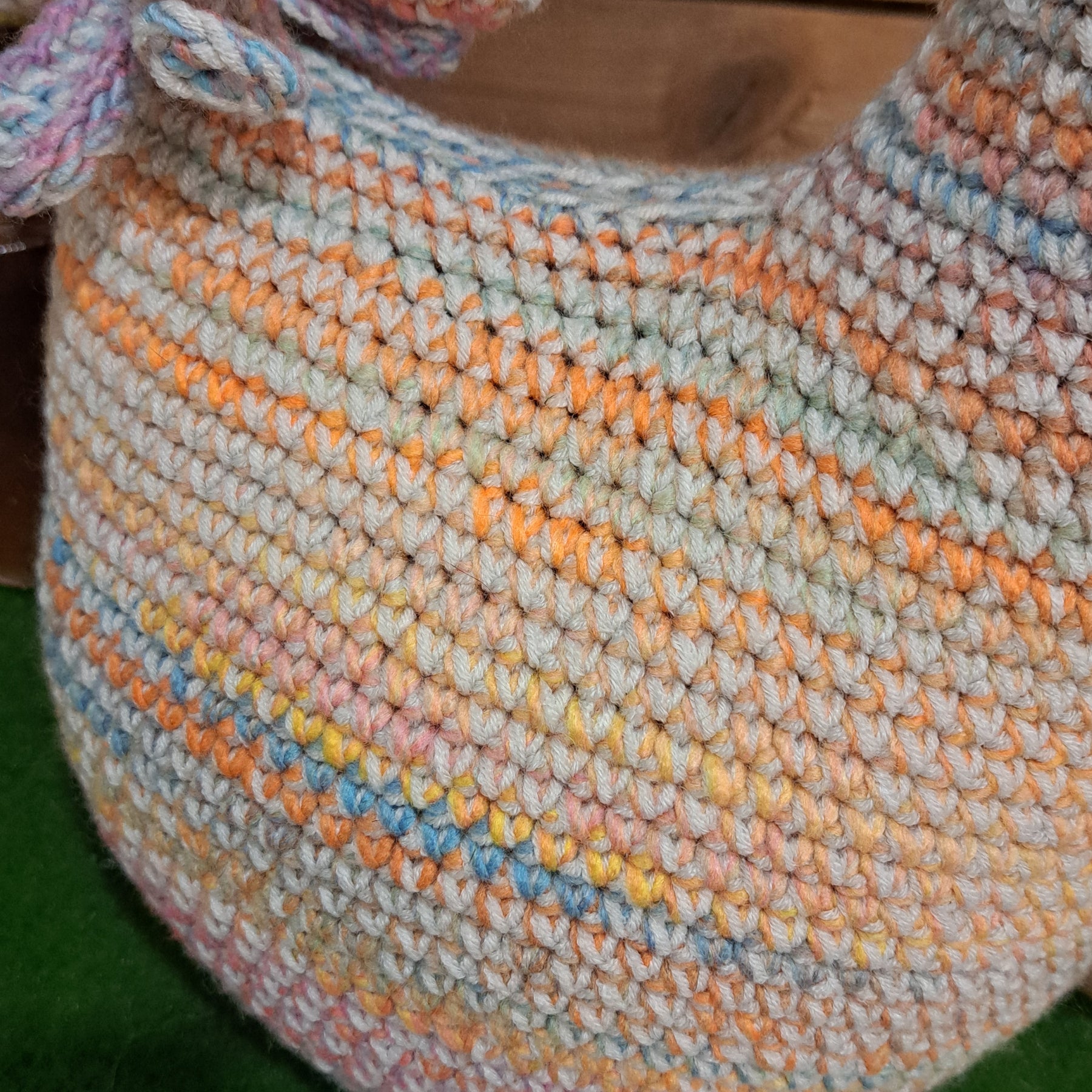 Crochet chicken pillow/cushion/toy/ pastel colours