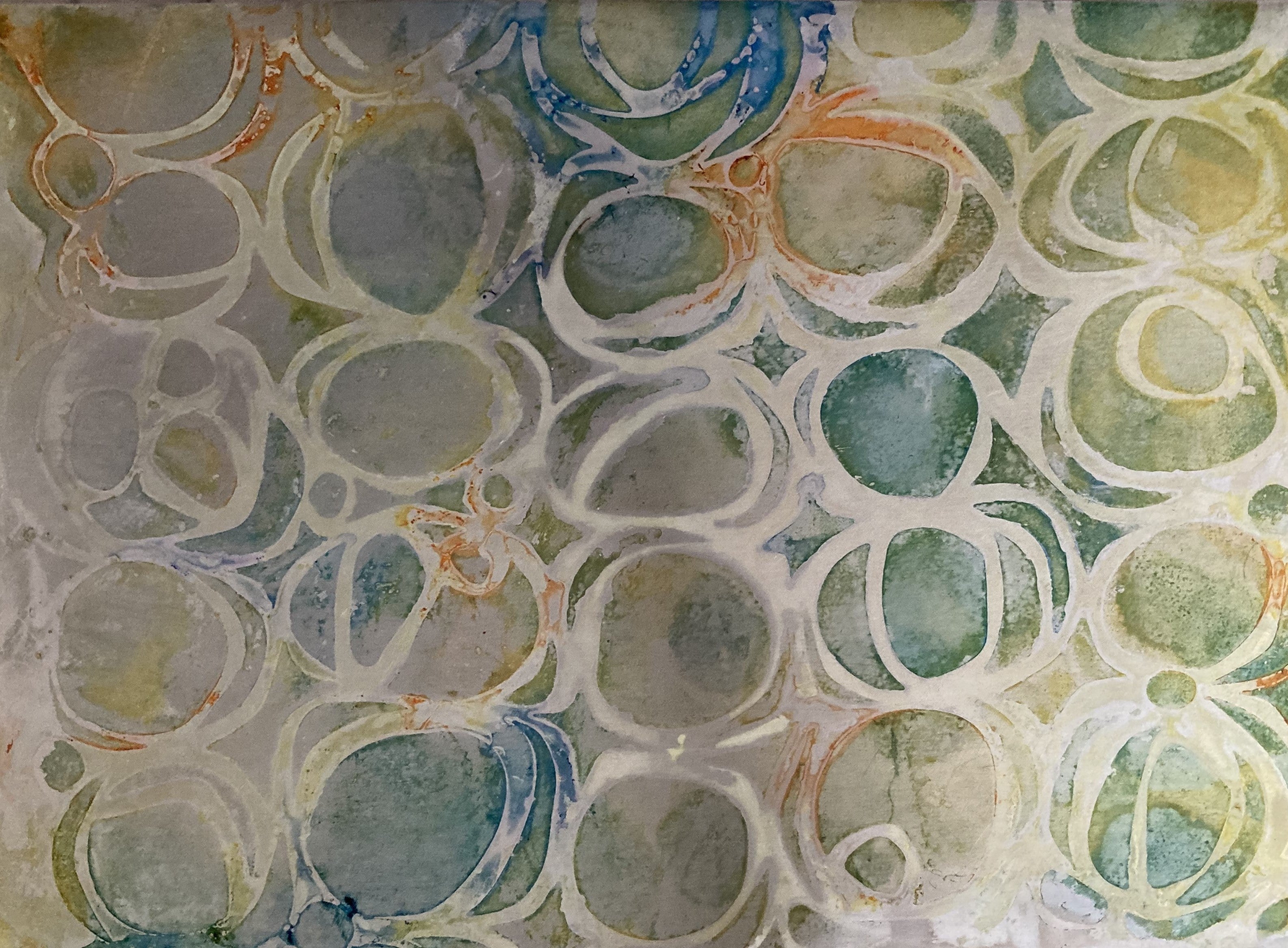 Anodised aluminium earrings hand printed Sea Whisper Collection