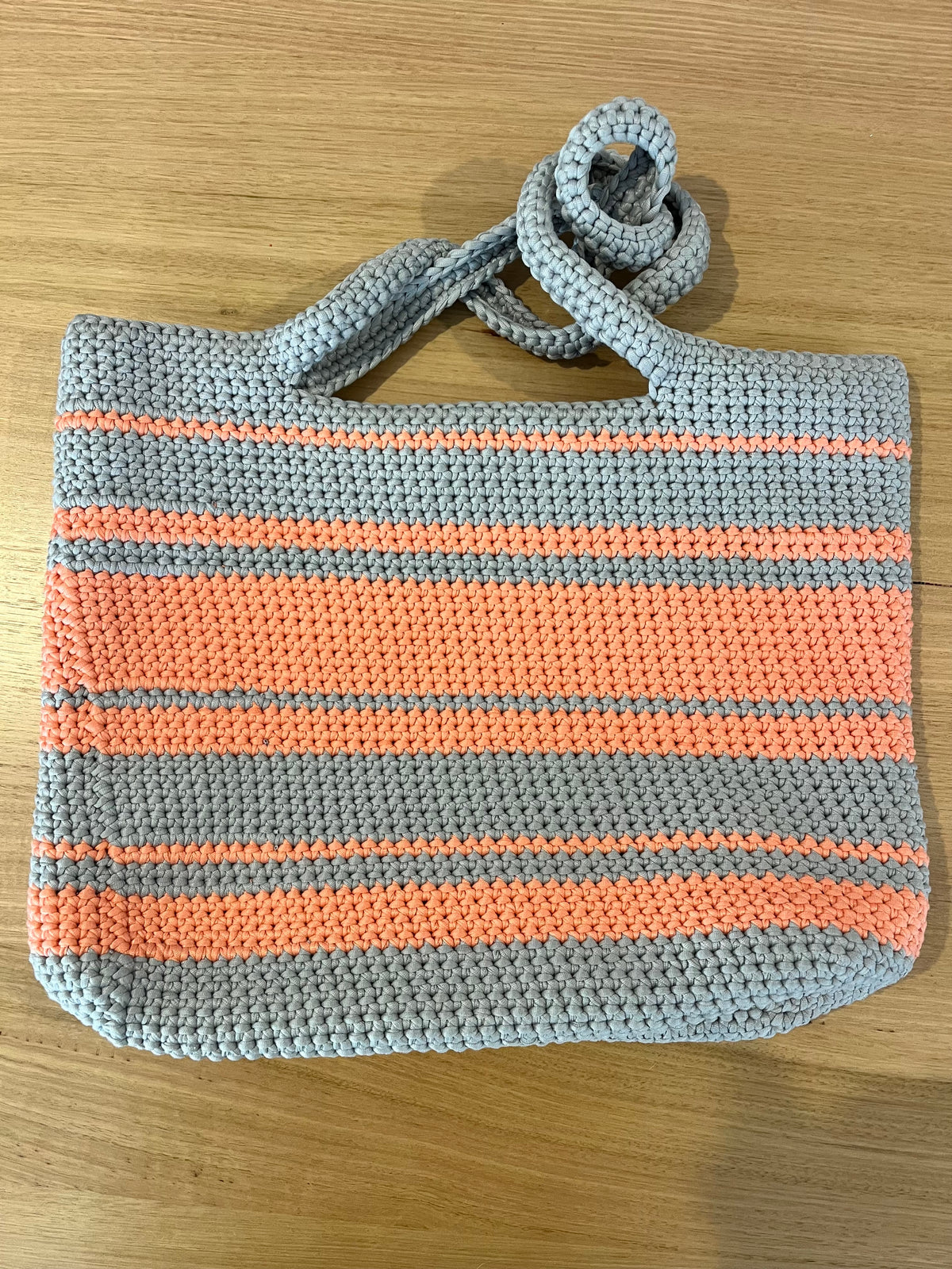 The Everyday Crochet Tote Bag - Peach Sorbet