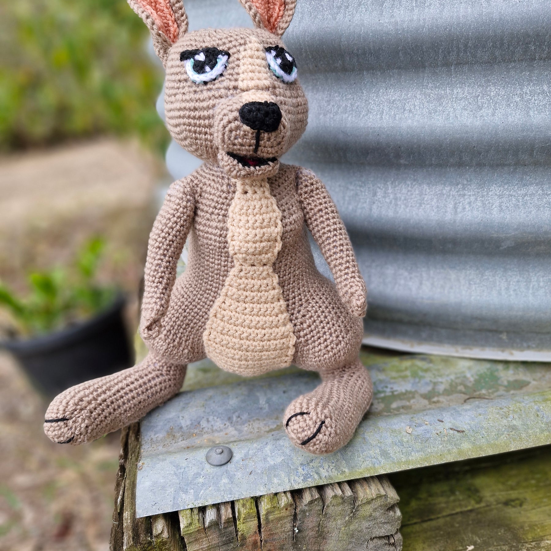 Skippy the Handmade Crochet KANGAROO has Arrived