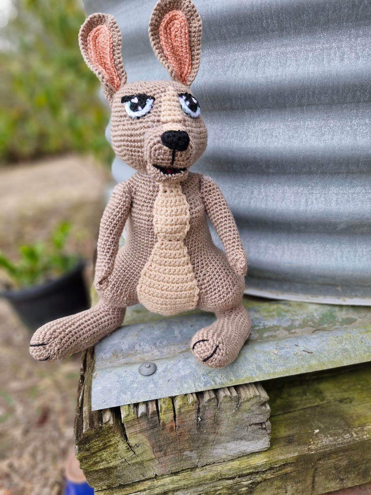 Skippy the Handmade Crochet KANGAROO has Arrived