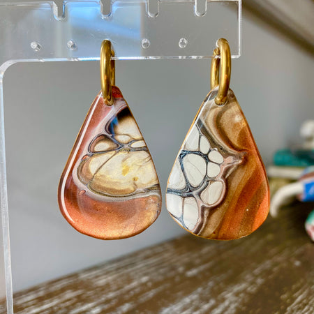 Statement Teardrop Huggie Hoop Earrings