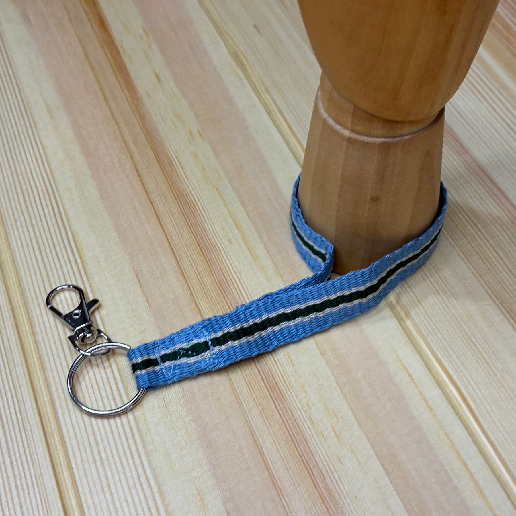 Looping Style - Cool Stream Handwoven Wristlet Key Fob