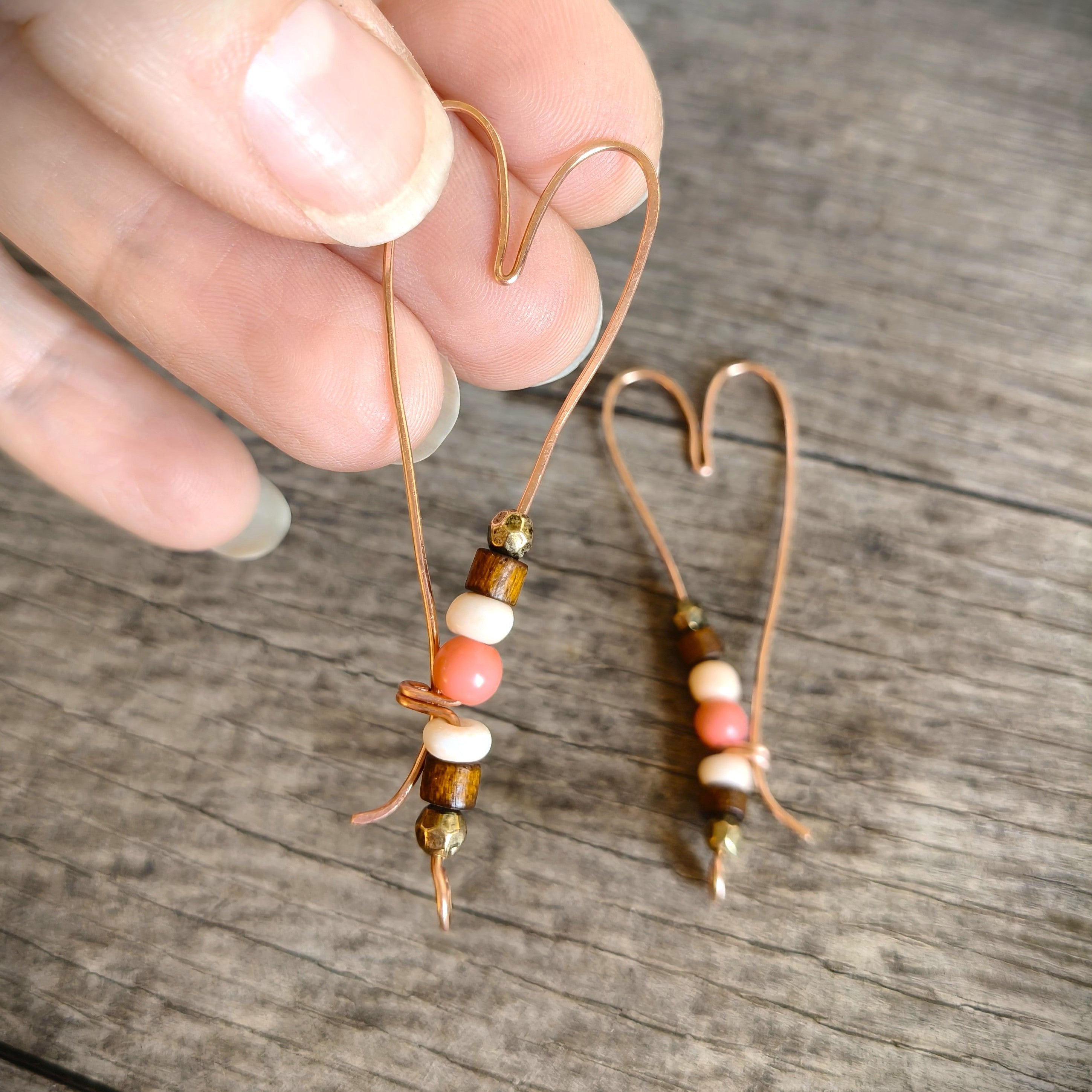 Got Heart earrings - copper or sterling silver