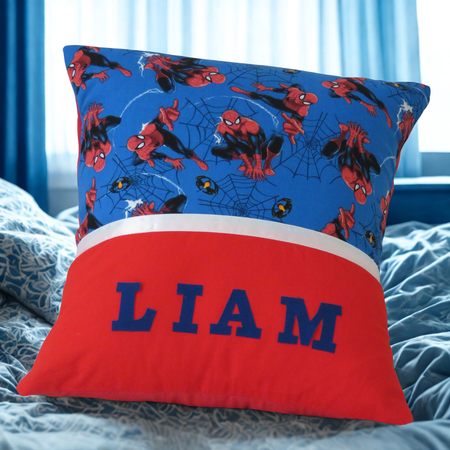 Childrens Cushion Cover, Handmade, Personalised