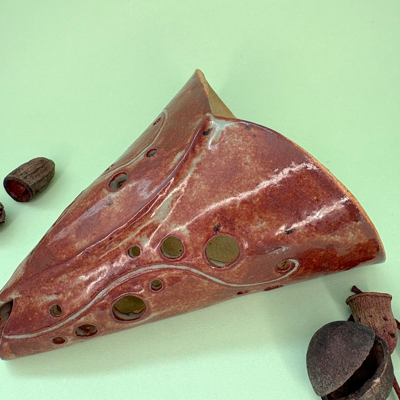 Ceramic wall cone orchid pot