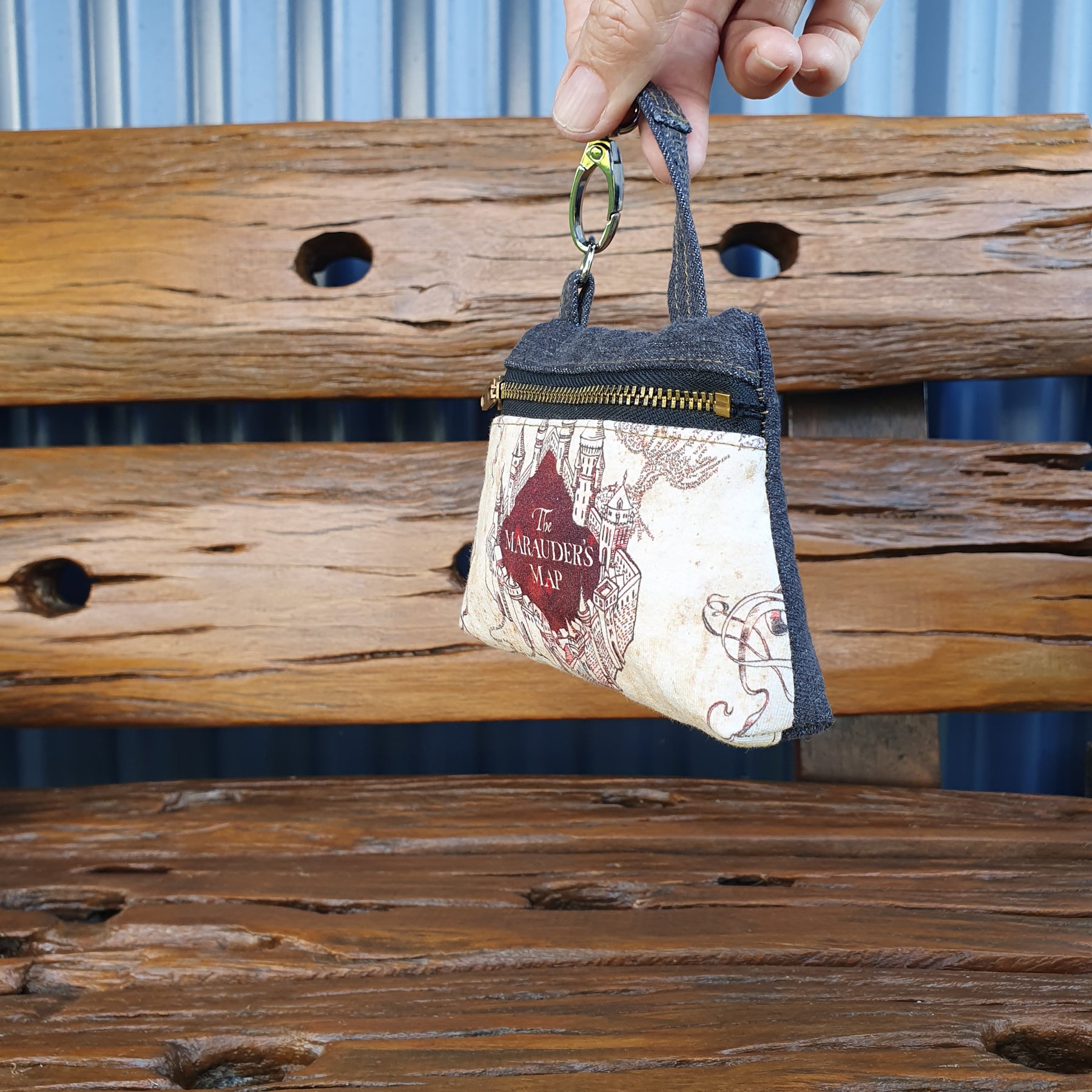 Recycled Denim Harry Potter Hanging Pouch