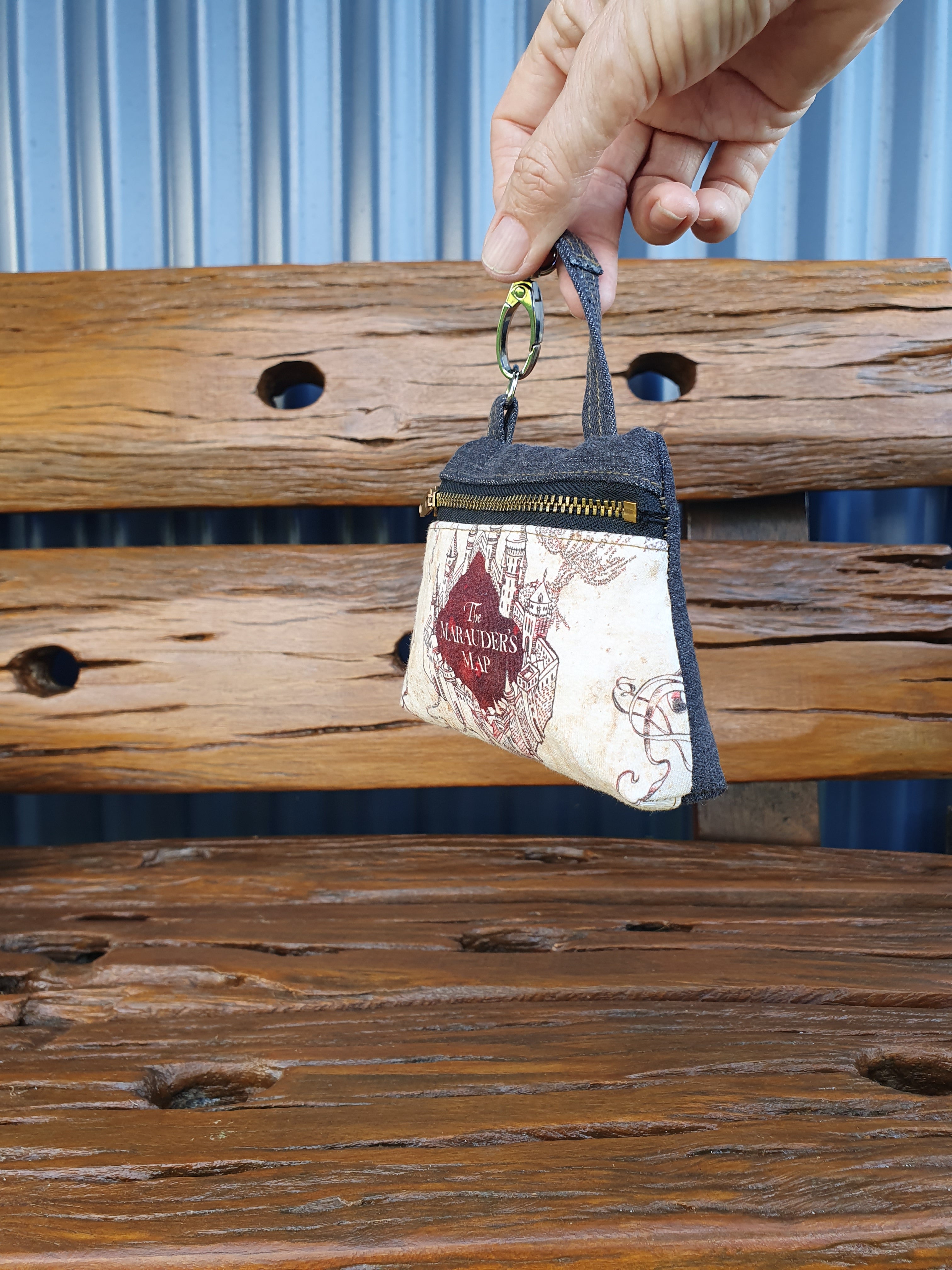 Recycled Denim Harry Potter Hanging Pouch
