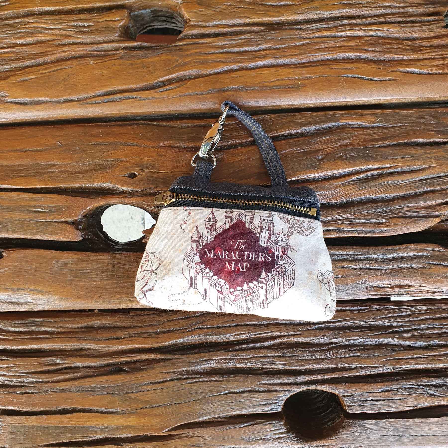 Recycled Denim Harry Potter Hanging Pouch