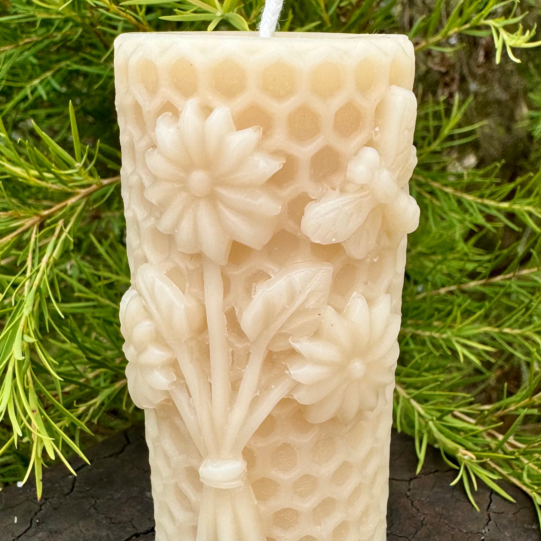 Honeycomb Bouquet Beeswax Candle
