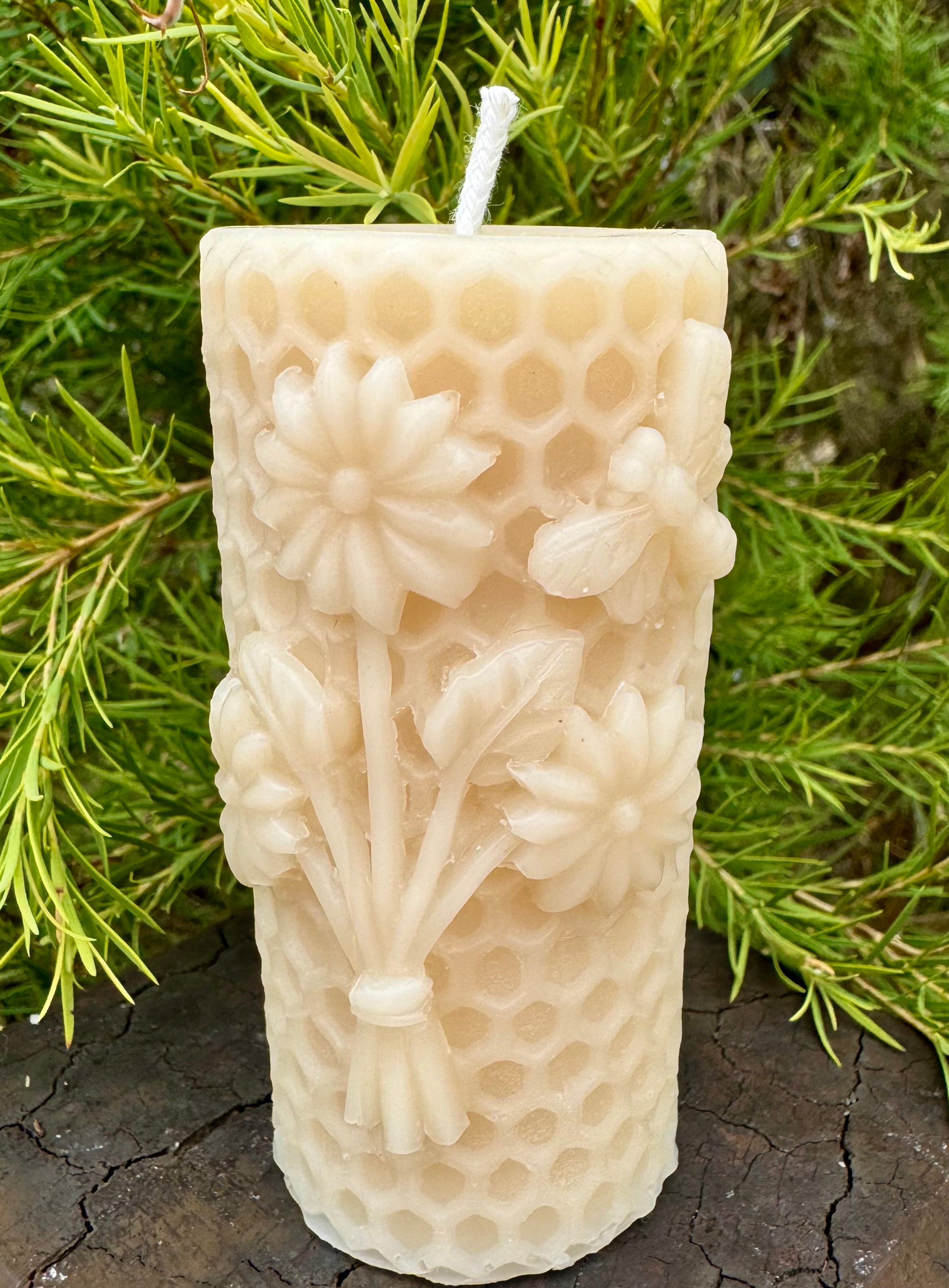 Honeycomb Bouquet Beeswax Candle