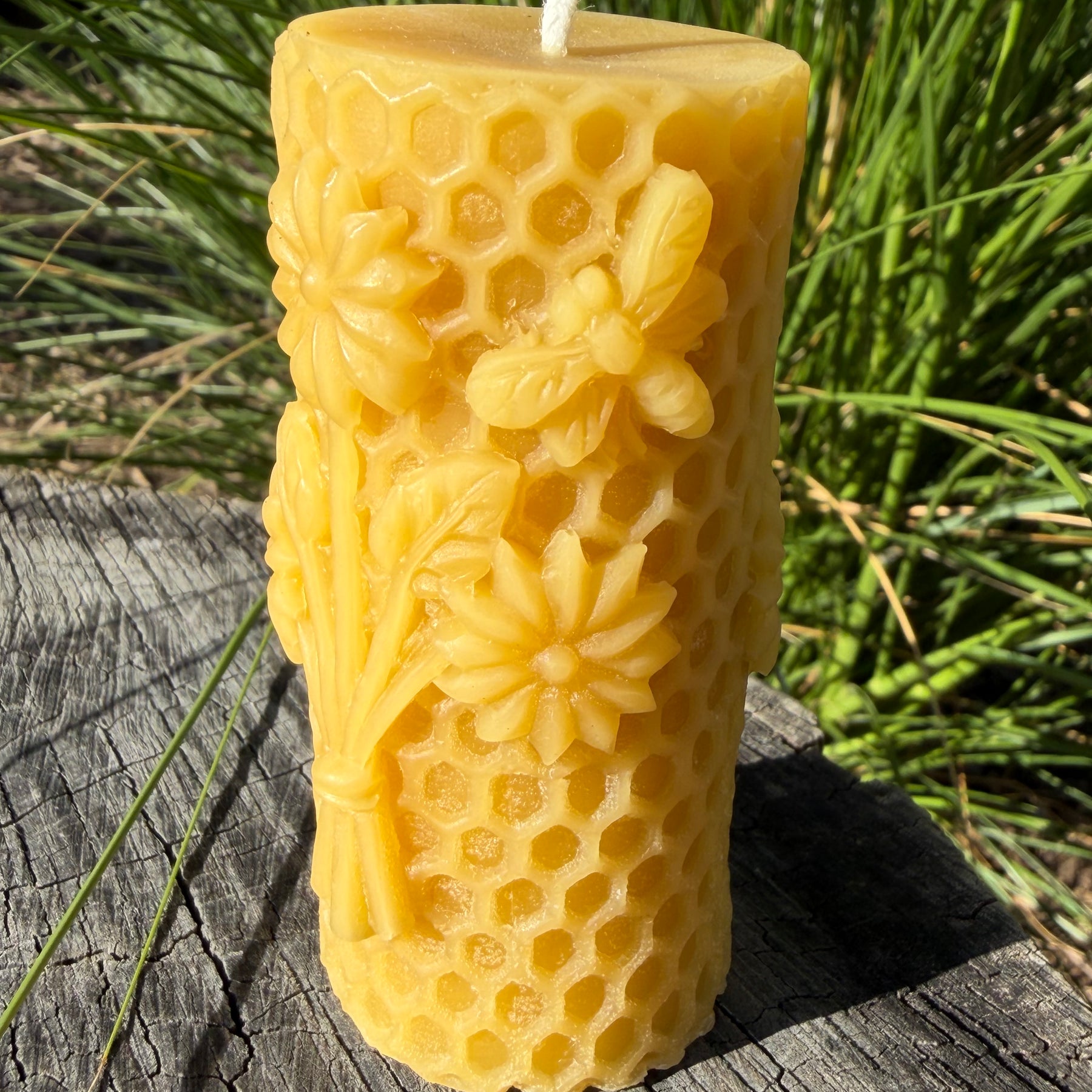 Honeycomb Bouquet Beeswax Candle