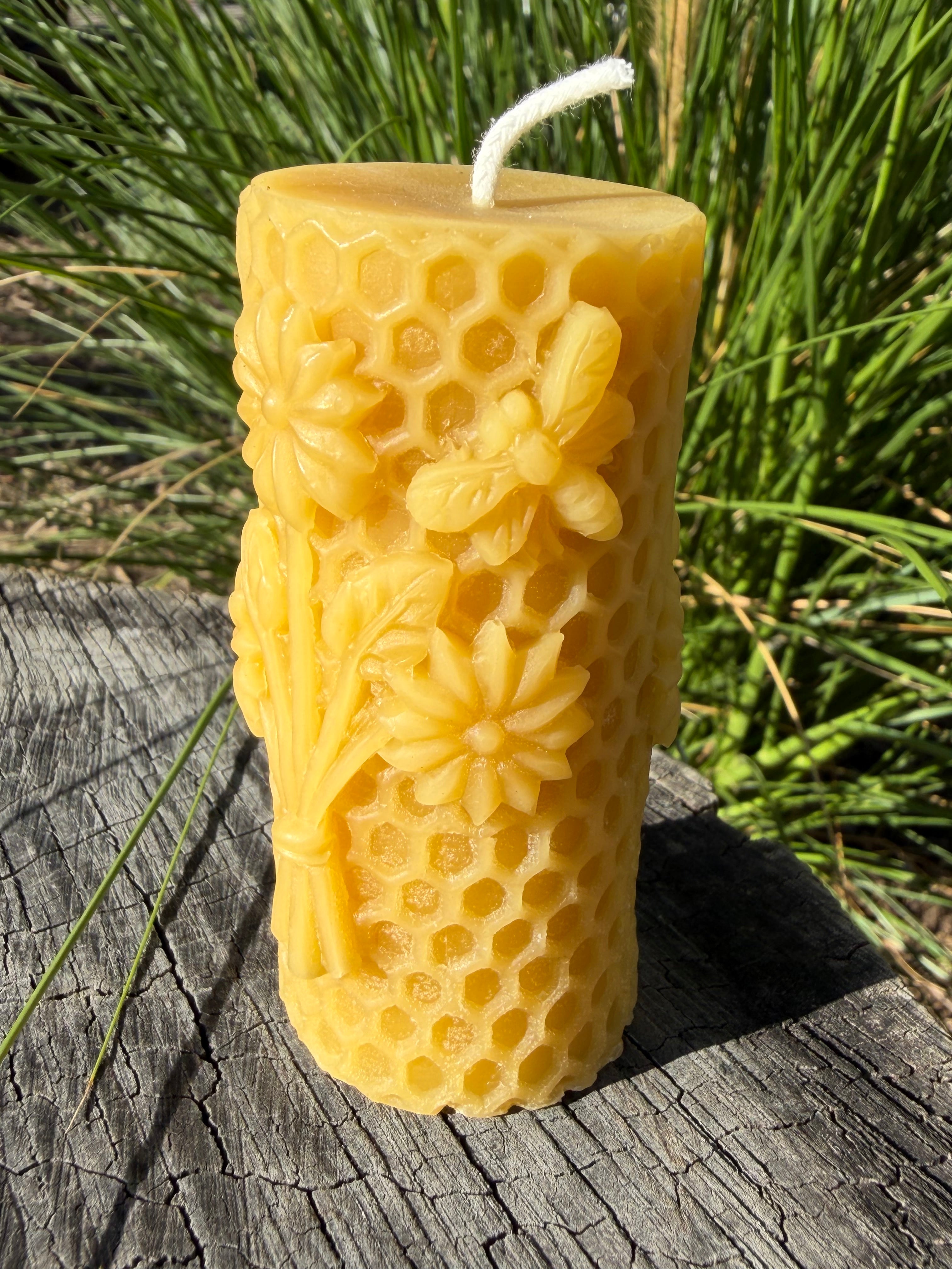 Honeycomb Bouquet Beeswax Candle