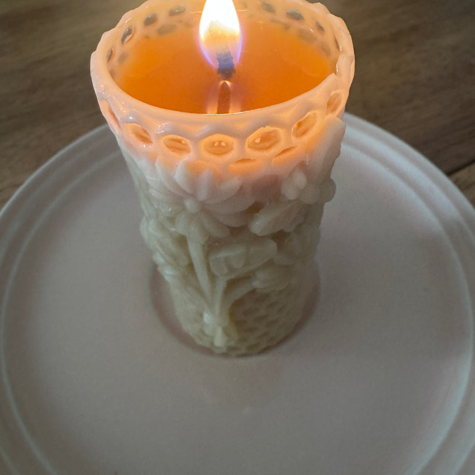 Honeycomb Bouquet Beeswax Candle