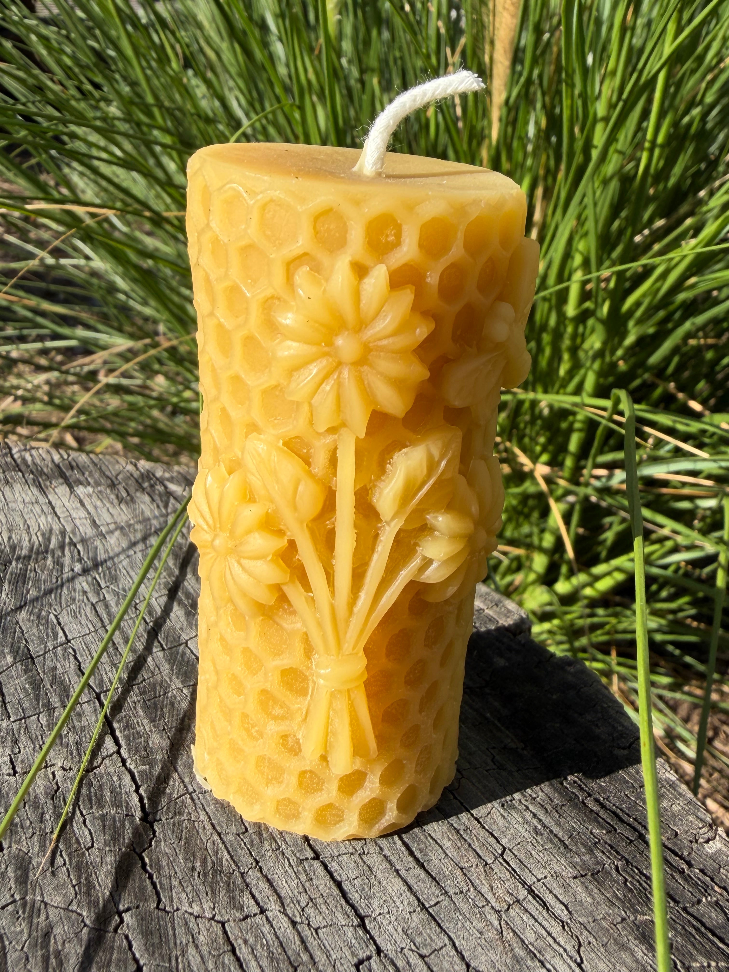 Honeycomb Bouquet Beeswax Candle