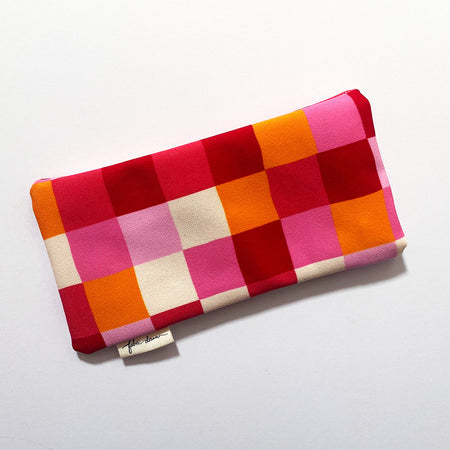 Fabric Glasses, Sunglasses Case, Handmade - Picnic (Red)