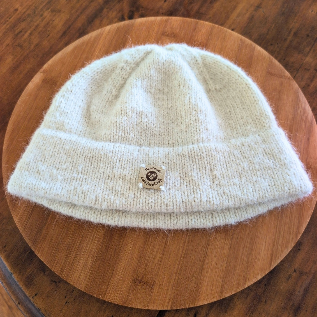 Alpaca/ Cashmere/ Merino and Silk/ Mohair Beanie. Size large.