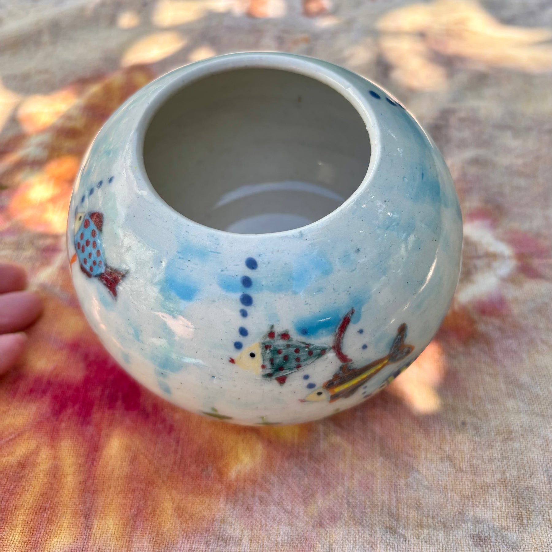 Hand made underwater vase