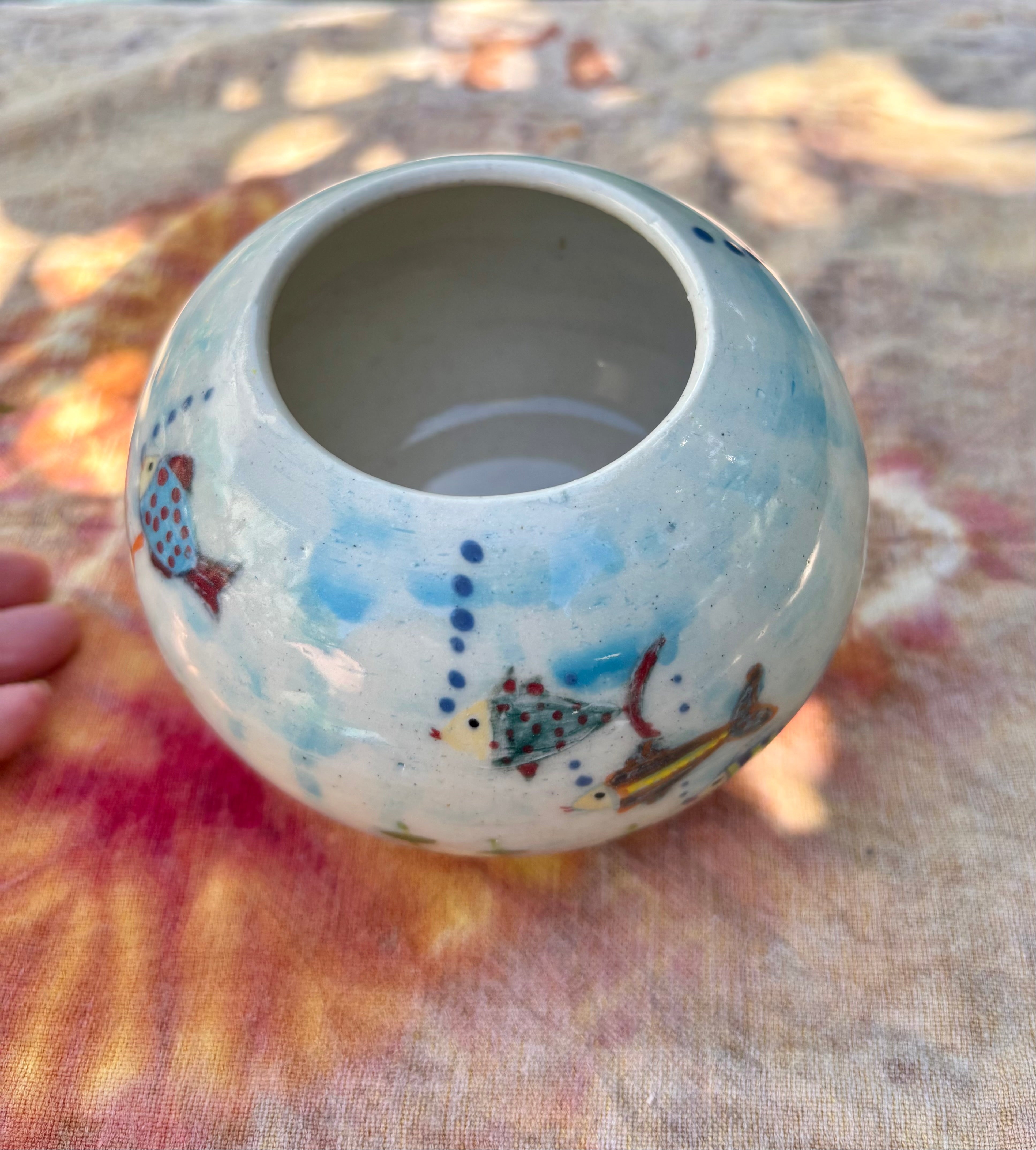 Hand made underwater vase