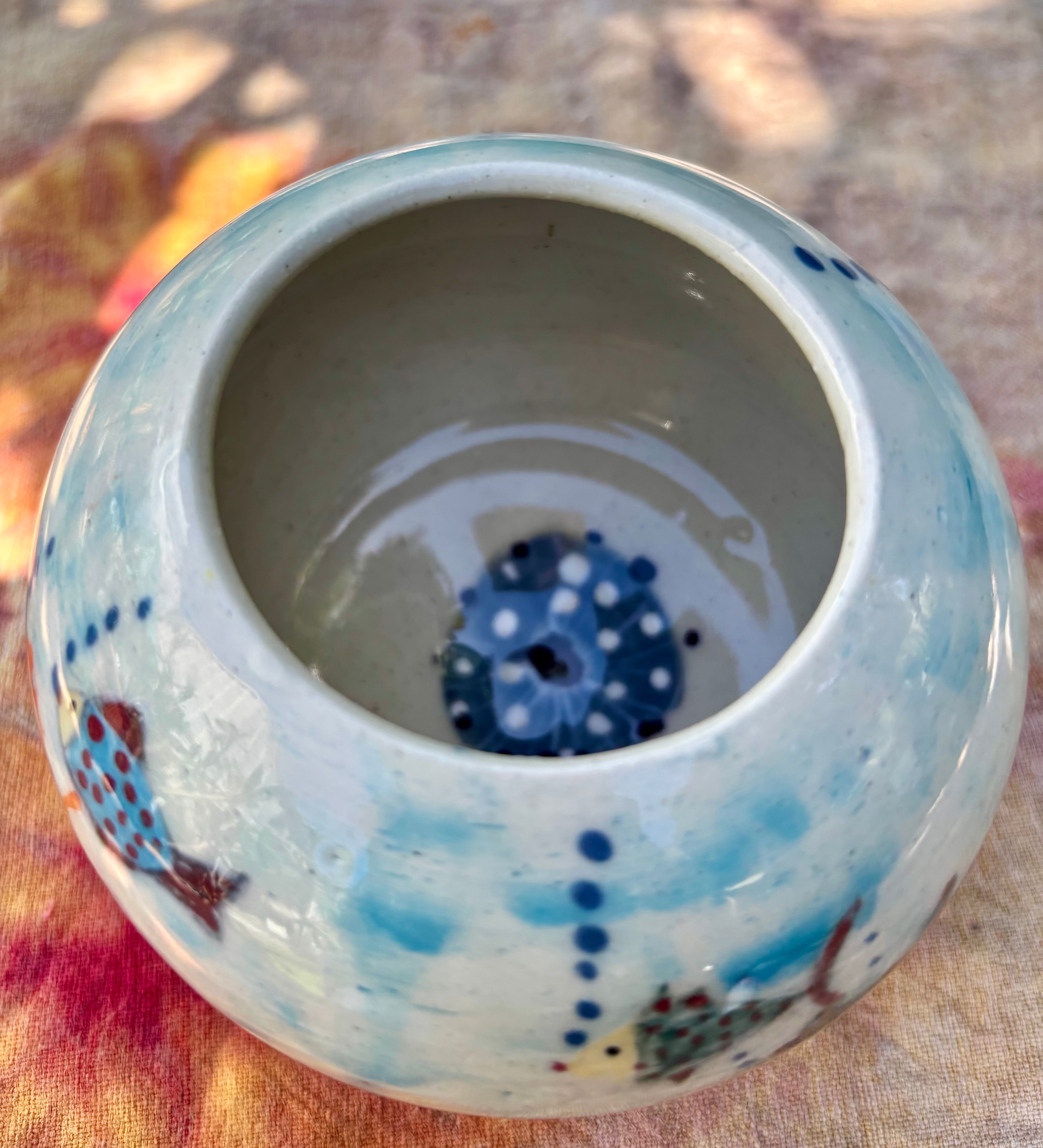 Hand made underwater vase