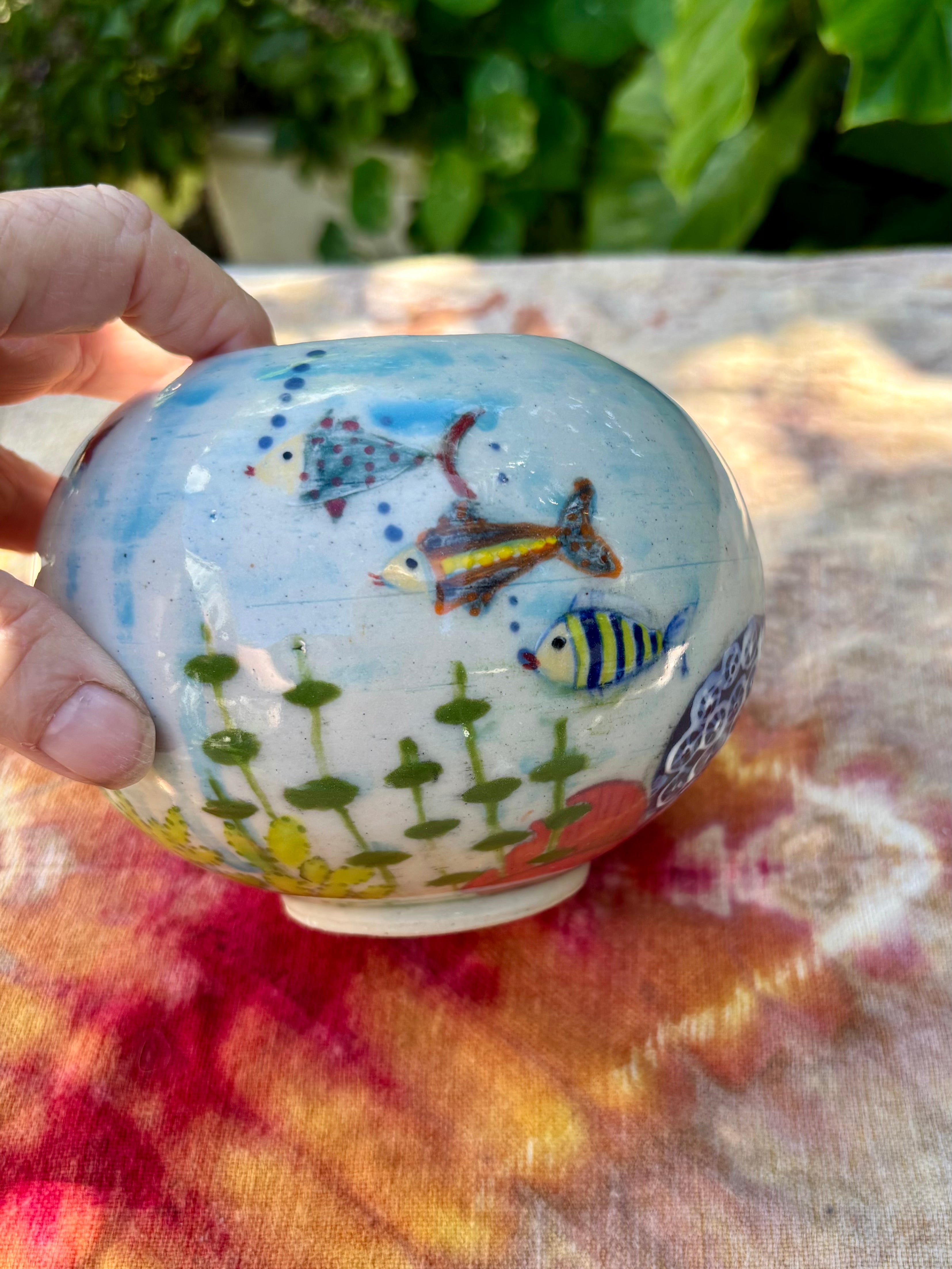 Hand made underwater vase
