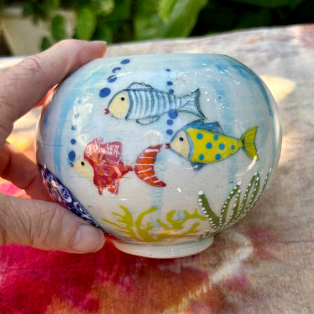 Hand made underwater vase
