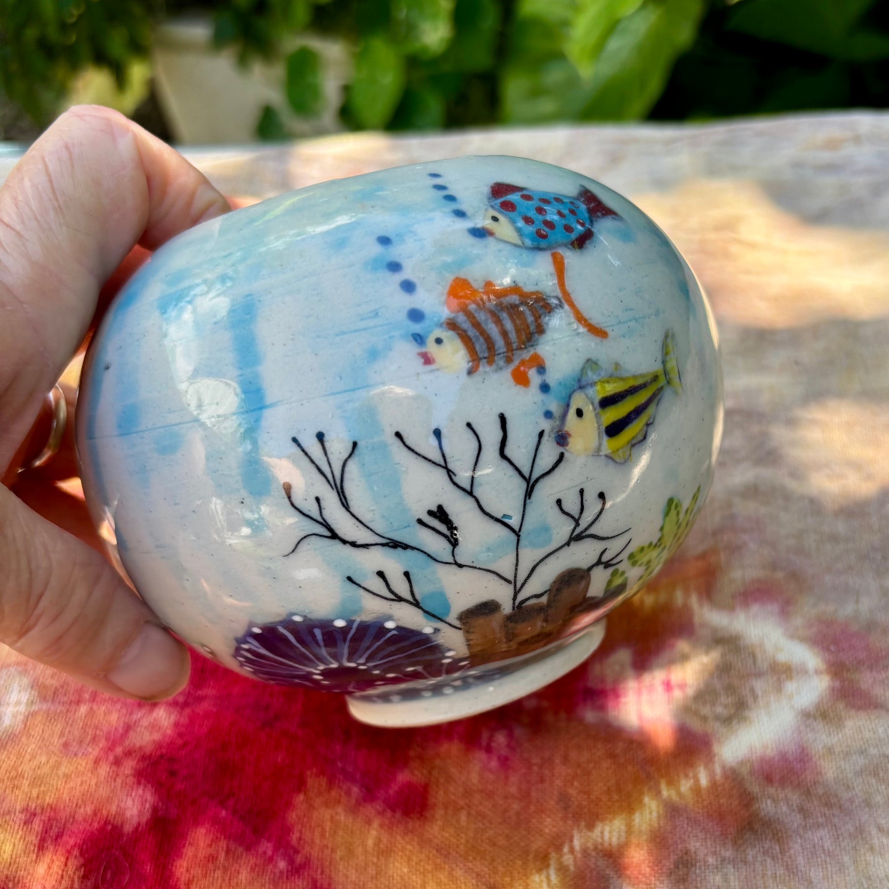 Hand made underwater vase