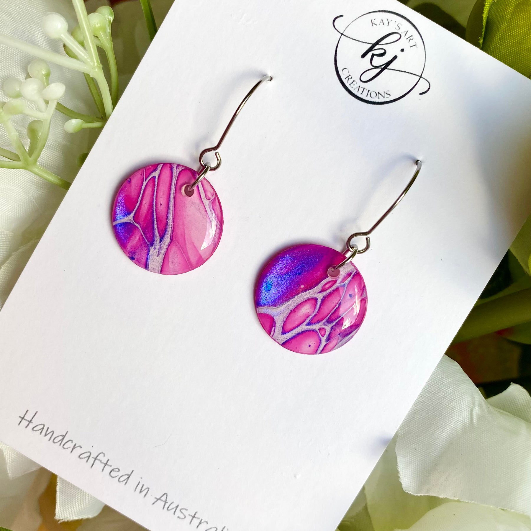Colourful Abstract Art Dangle Earrings