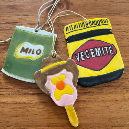 Iconic Aussie Food - Pottery Christmas Ornaments