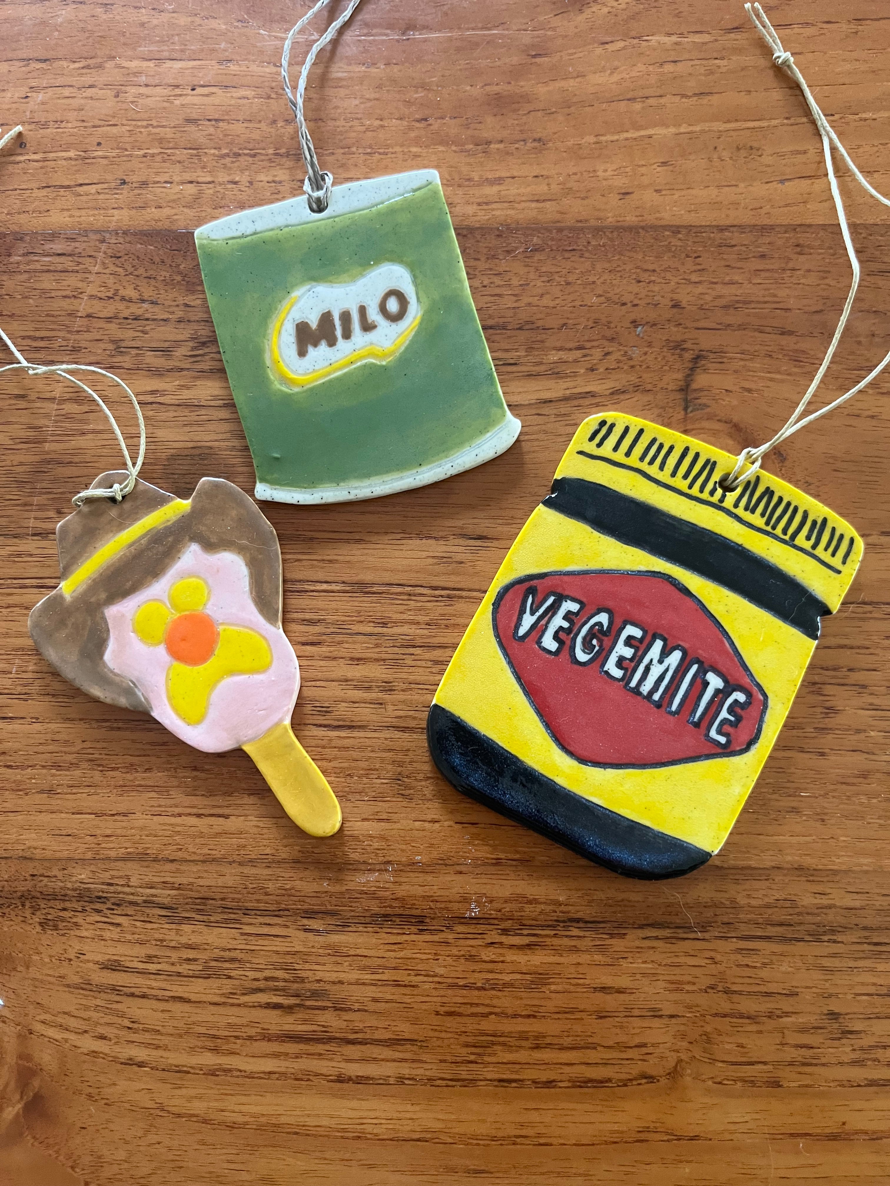 Iconic Aussie Food - Pottery Christmas Ornaments