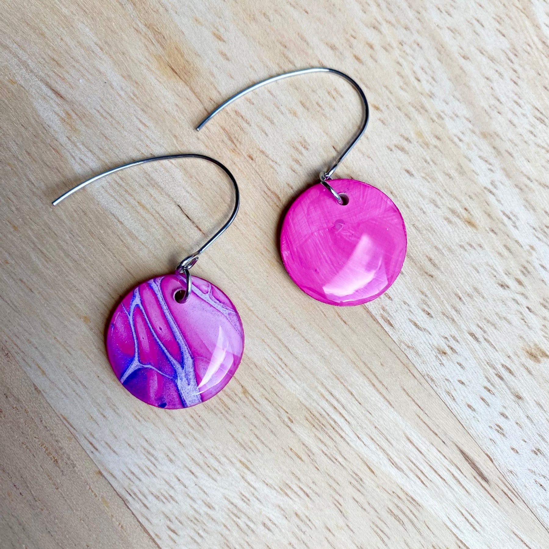 Colourful Abstract Art Dangle Earrings