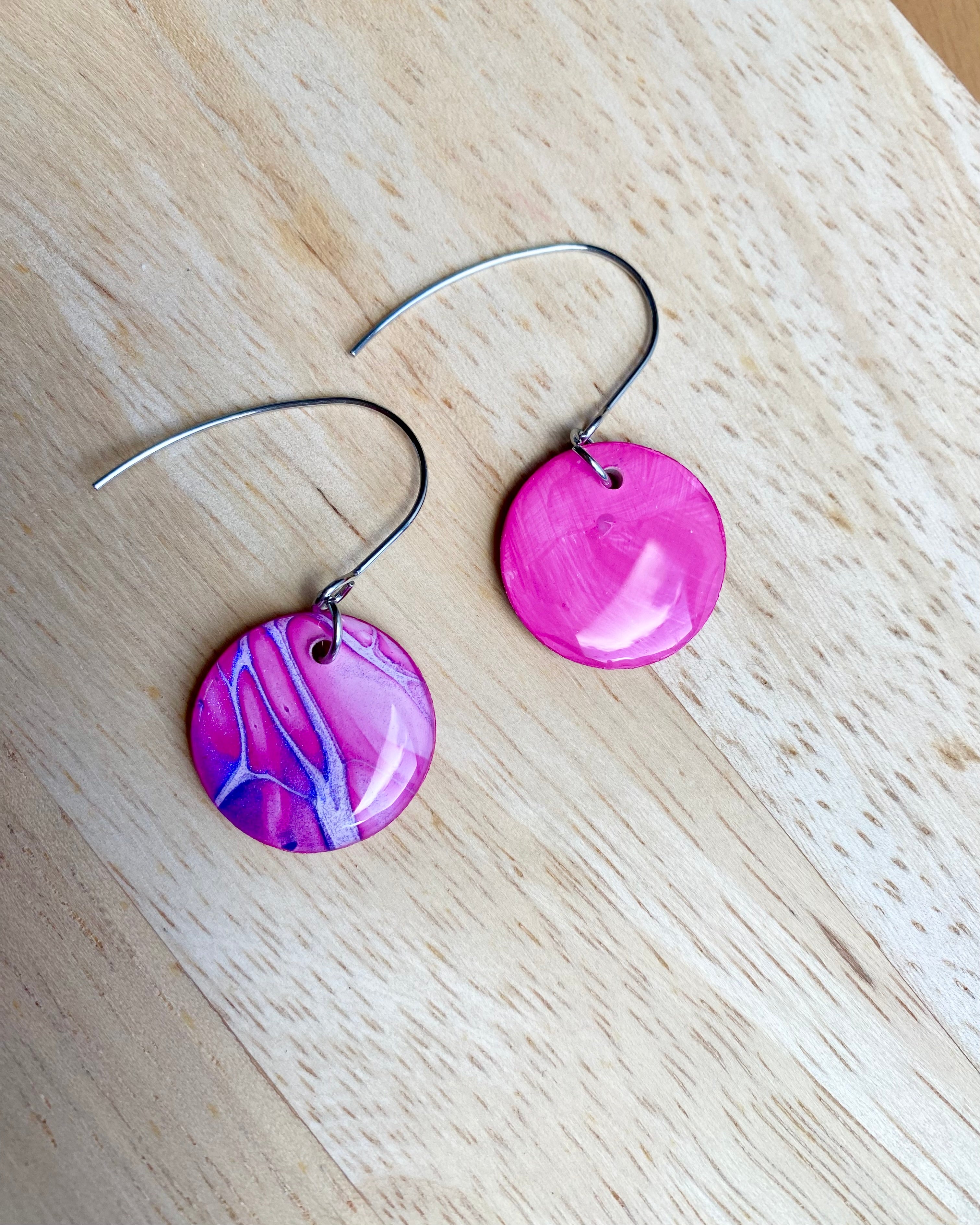 Colourful Abstract Art Dangle Earrings