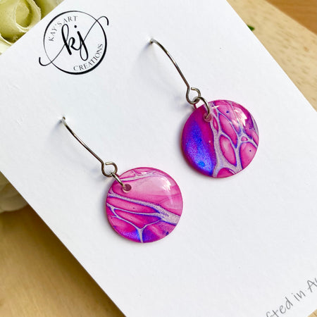Colourful Abstract Art Dangle Earrings