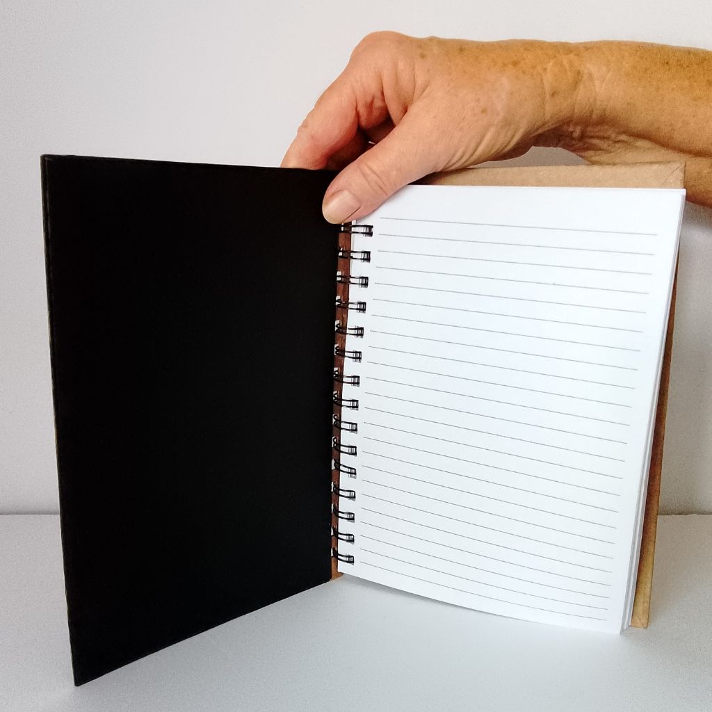 Fairy from the Dark - Handpainted A5 lined notebook.