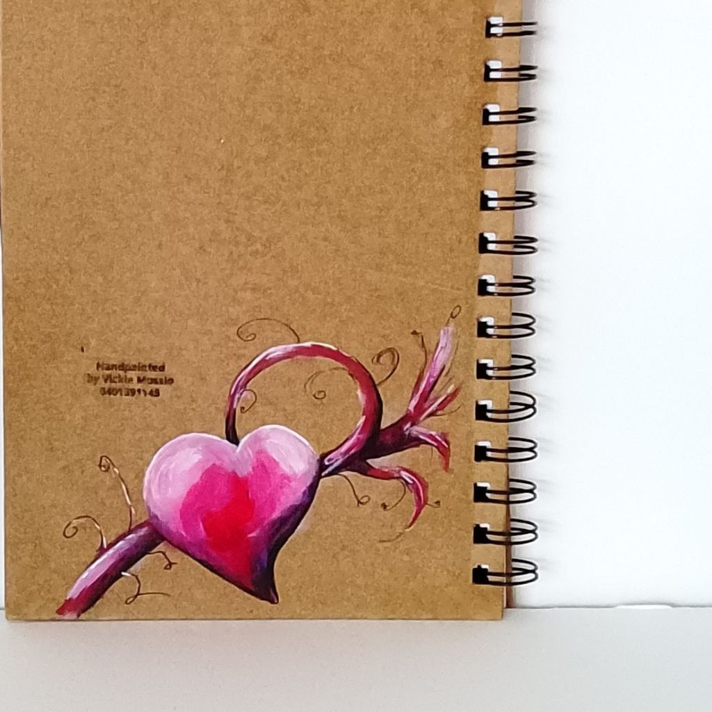 Fairy from the Dark - Handpainted A5 lined notebook.