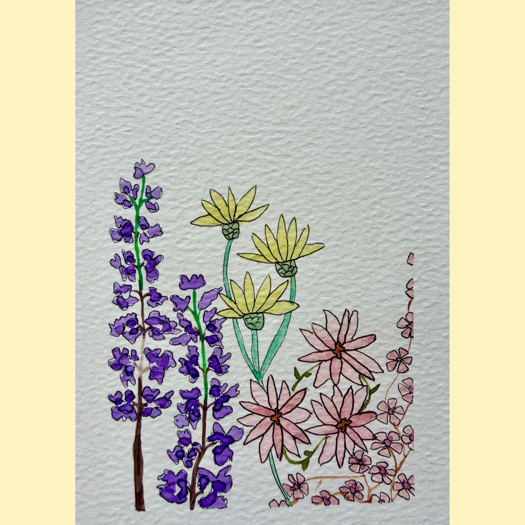 Hand Painted Floral Greeting Card | Customisable