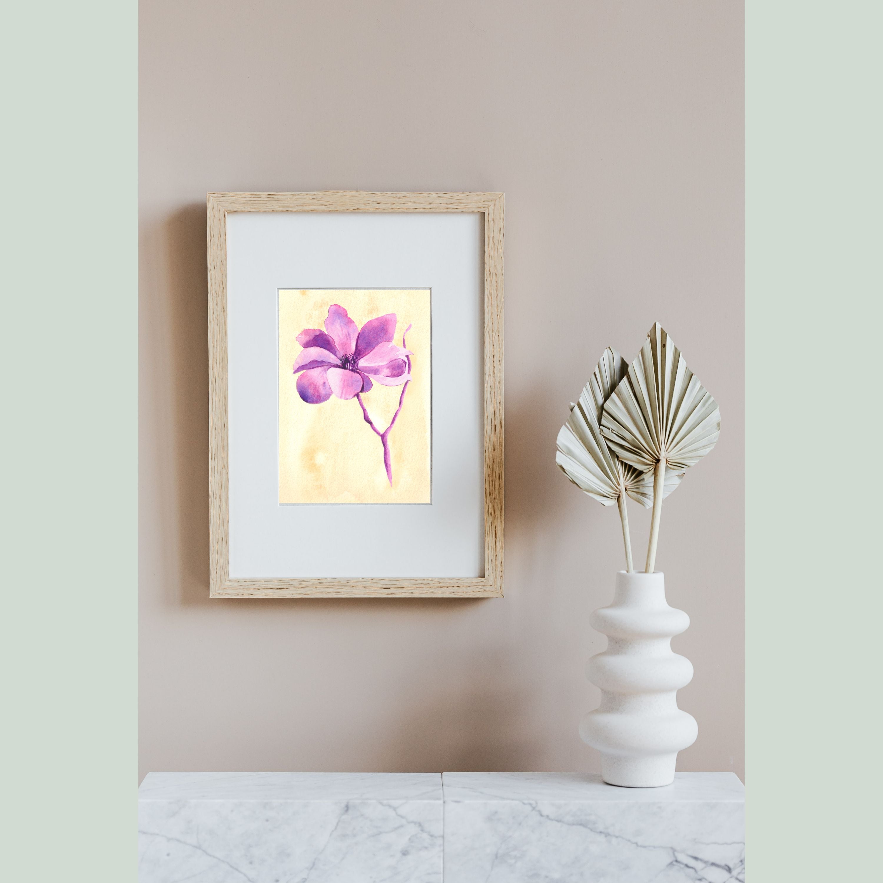 "Solstice Bloom" | Handmade | Gift for Her | Archival Botanical Wall Art Print | Original Floral Watercolour Painting | A5 Print | Free Shipping
